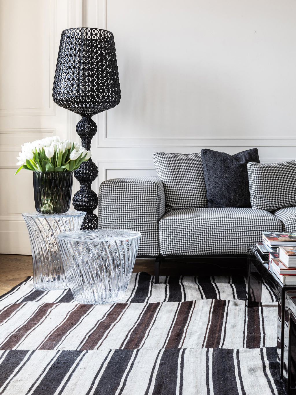 Lampadaire LED Dreng, intensité ajustable - Noir