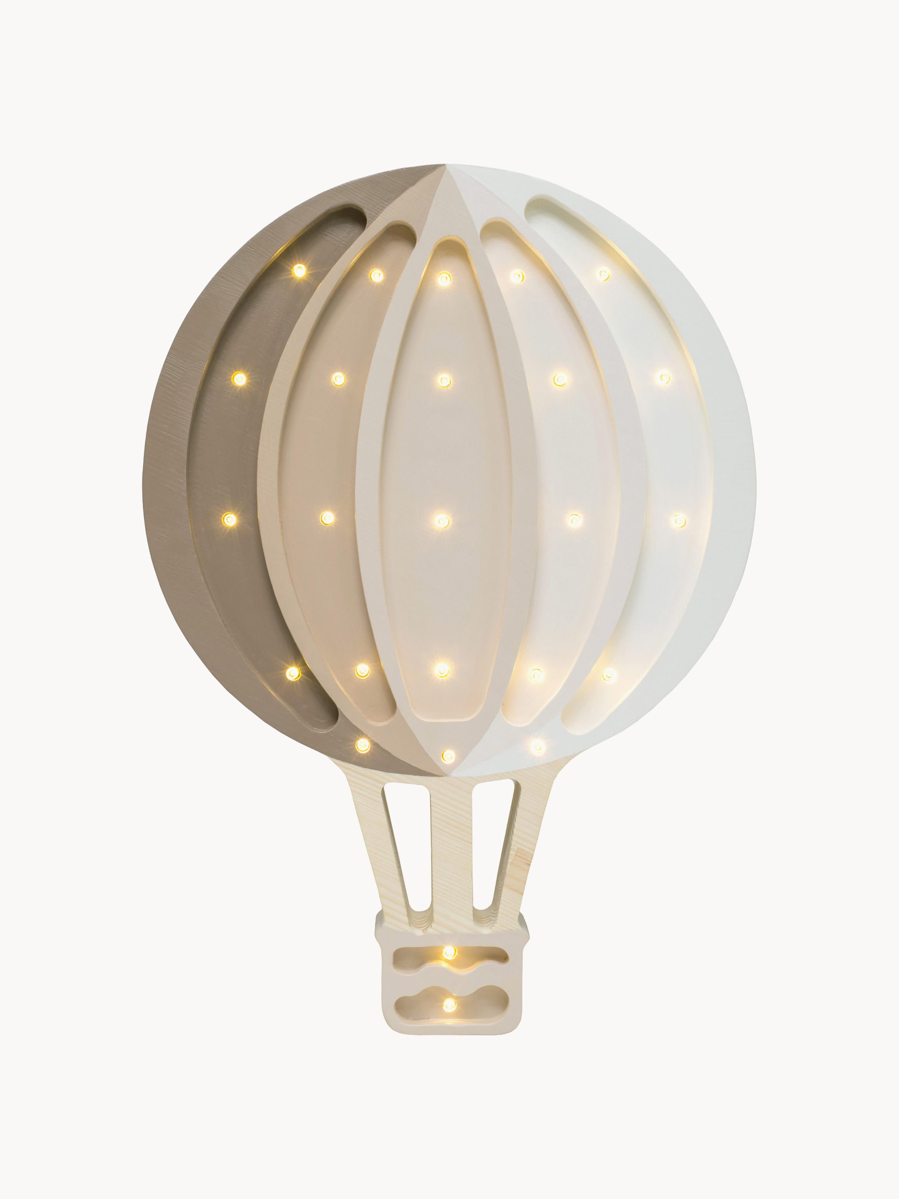 Veilleuse LED avec minuterie et télécommande Owain, intensité ajustable - Taupe, beige clair, blanc