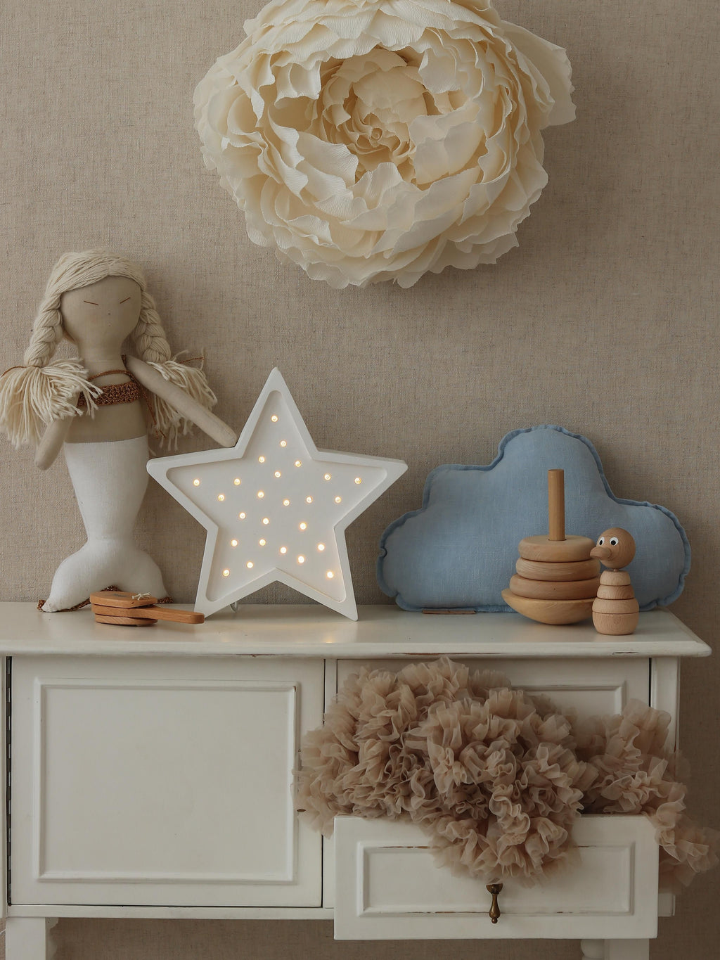 Veilleuse LED avec minuterie et télécommande Galt, intensité ajustable - Blanc