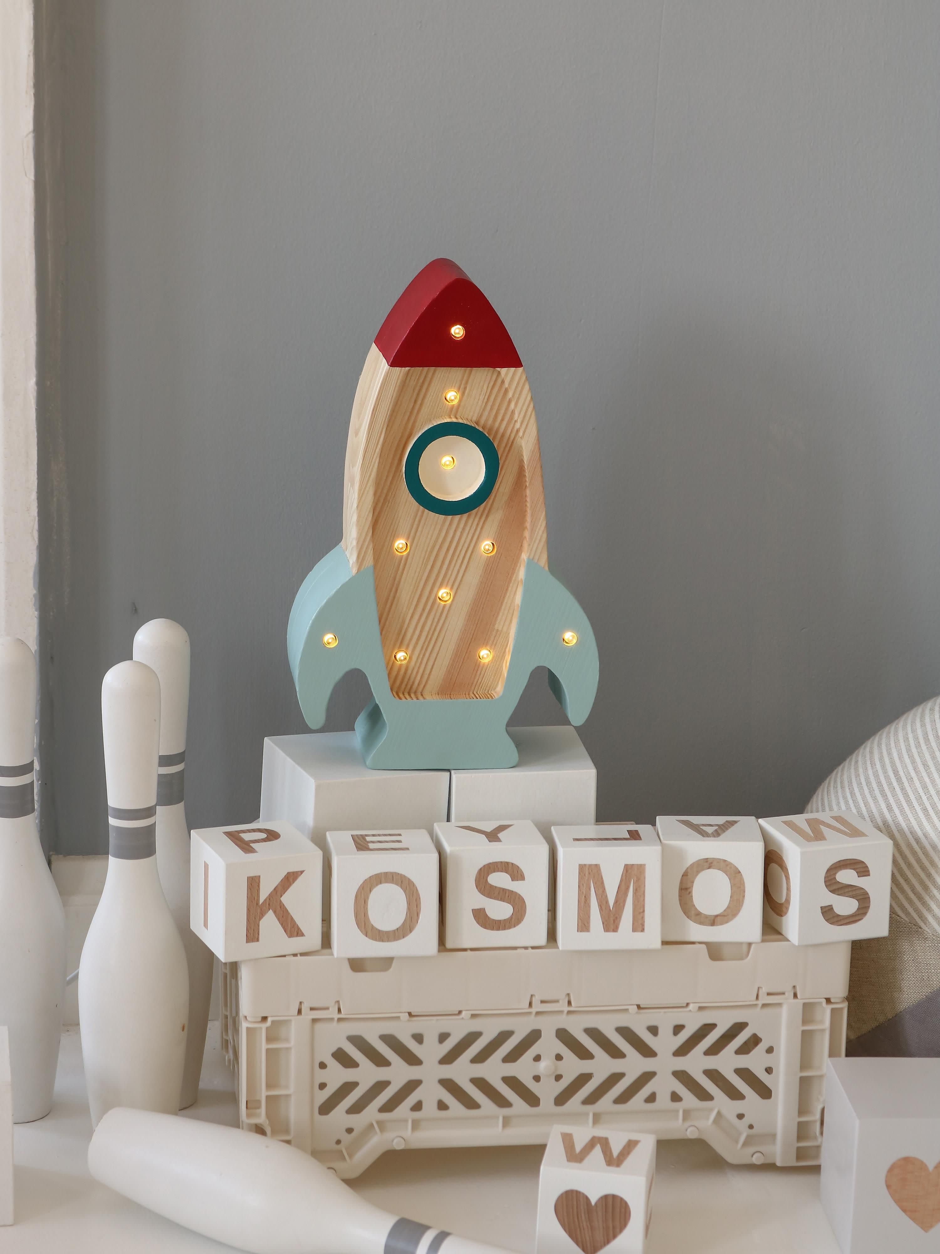 Veilleuse LED avec minuterie et télécommande Bruin, intensité ajustable - Bleu ciel, lie de vin, bois de pin