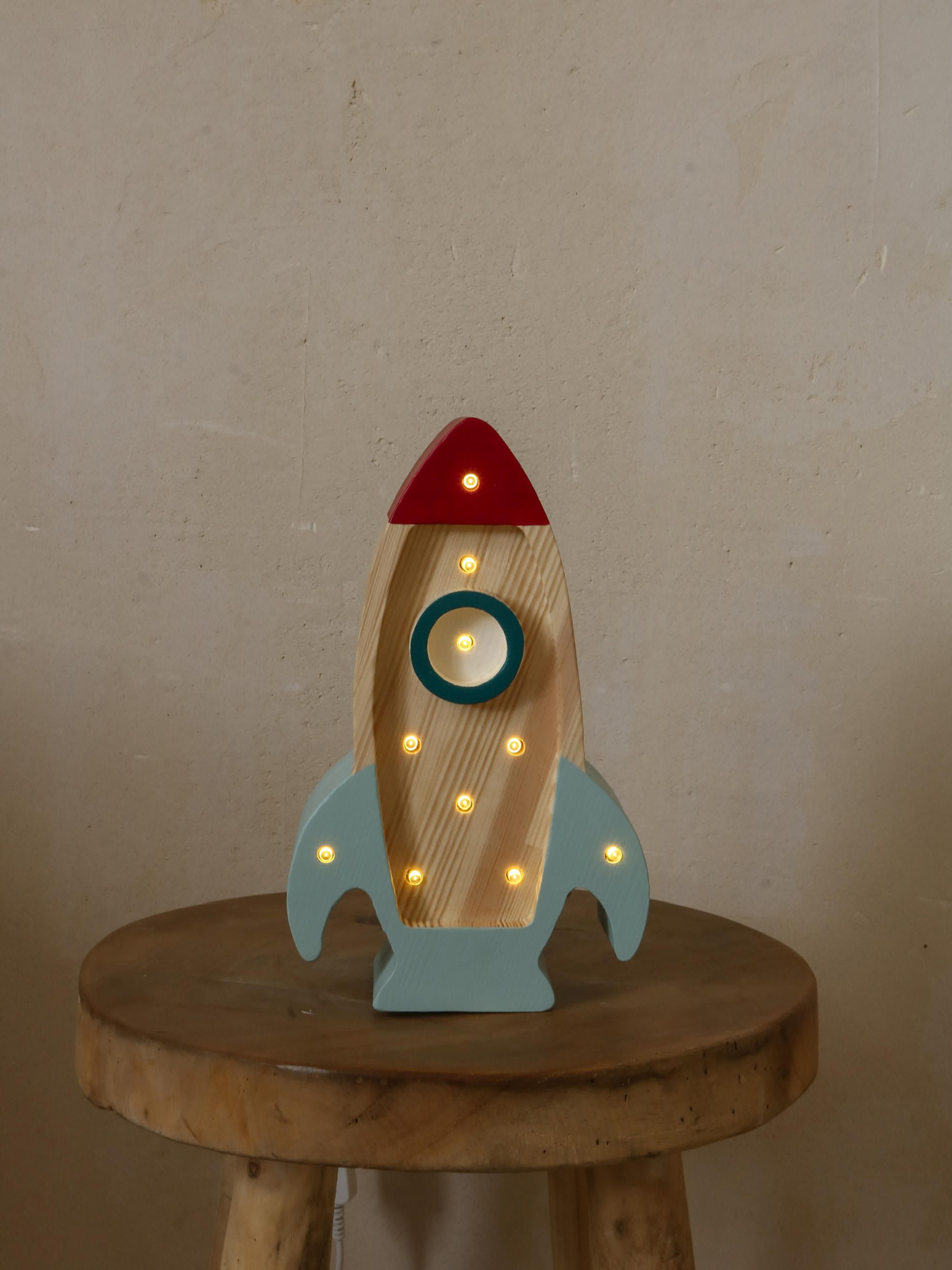 Veilleuse LED avec minuterie et télécommande Bruin, intensité ajustable - Bleu ciel, lie de vin, bois de pin