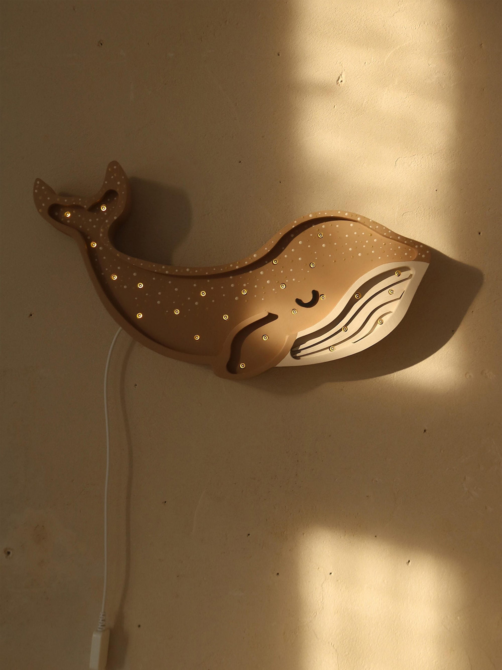 Veilleuse LED avec minuterie et télécommande Oland, intensité ajustable - Beige, blanc