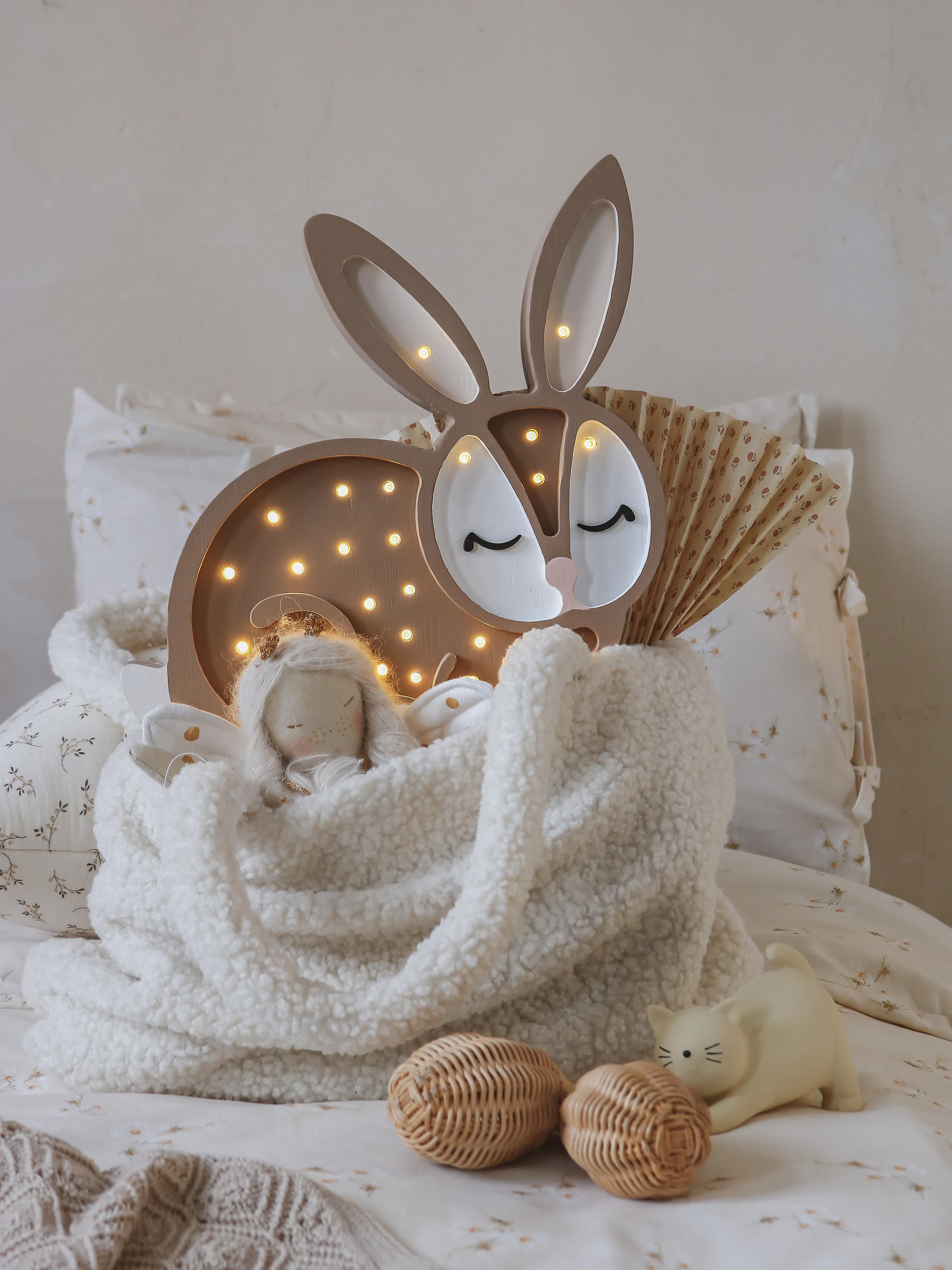 Veilleuse LED avec minuterie et télécommande Cooper, intensité ajustable - Beige, blanc