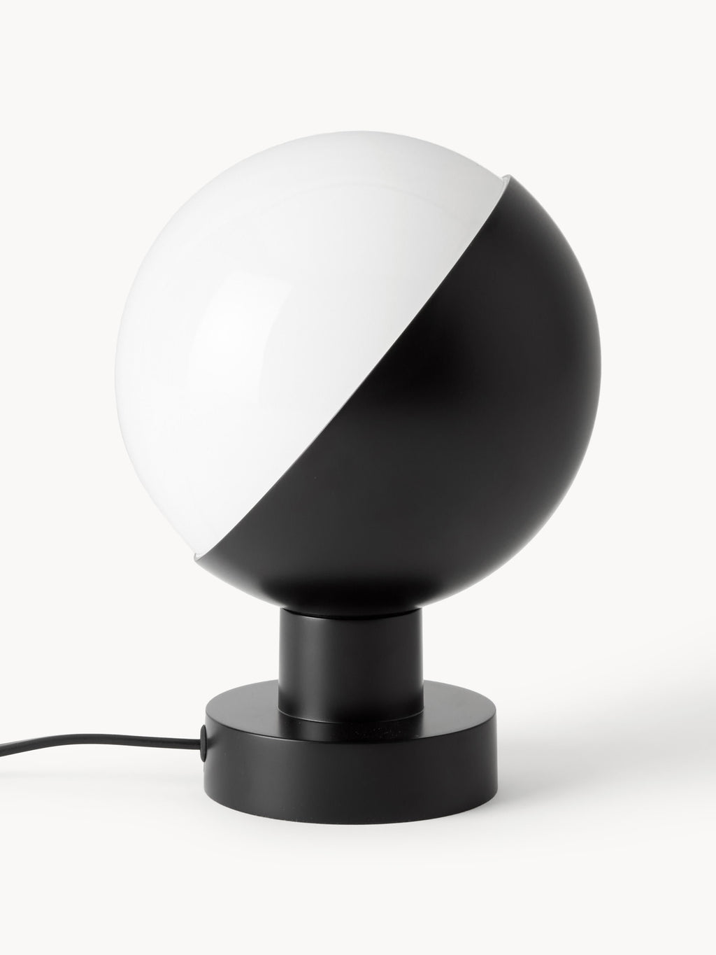 Applique murale soufflée bouche avec prise secteur Askild - Noir