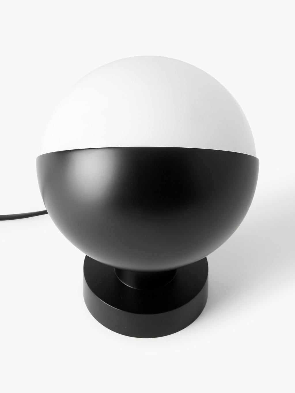 Applique murale soufflée bouche avec prise secteur Askild - Noir