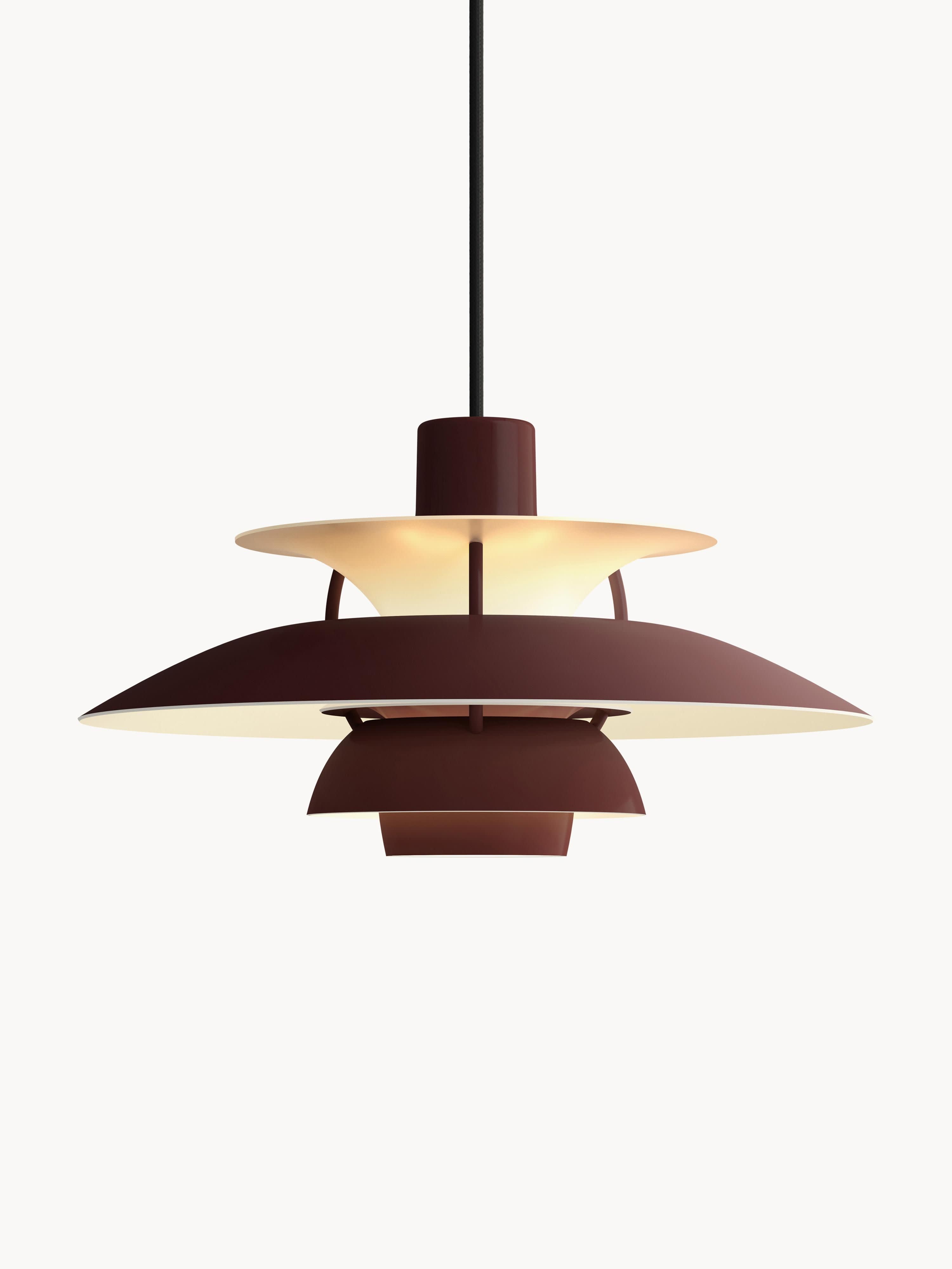Suspension PH 5 Mini - Lie de vin, blanc
