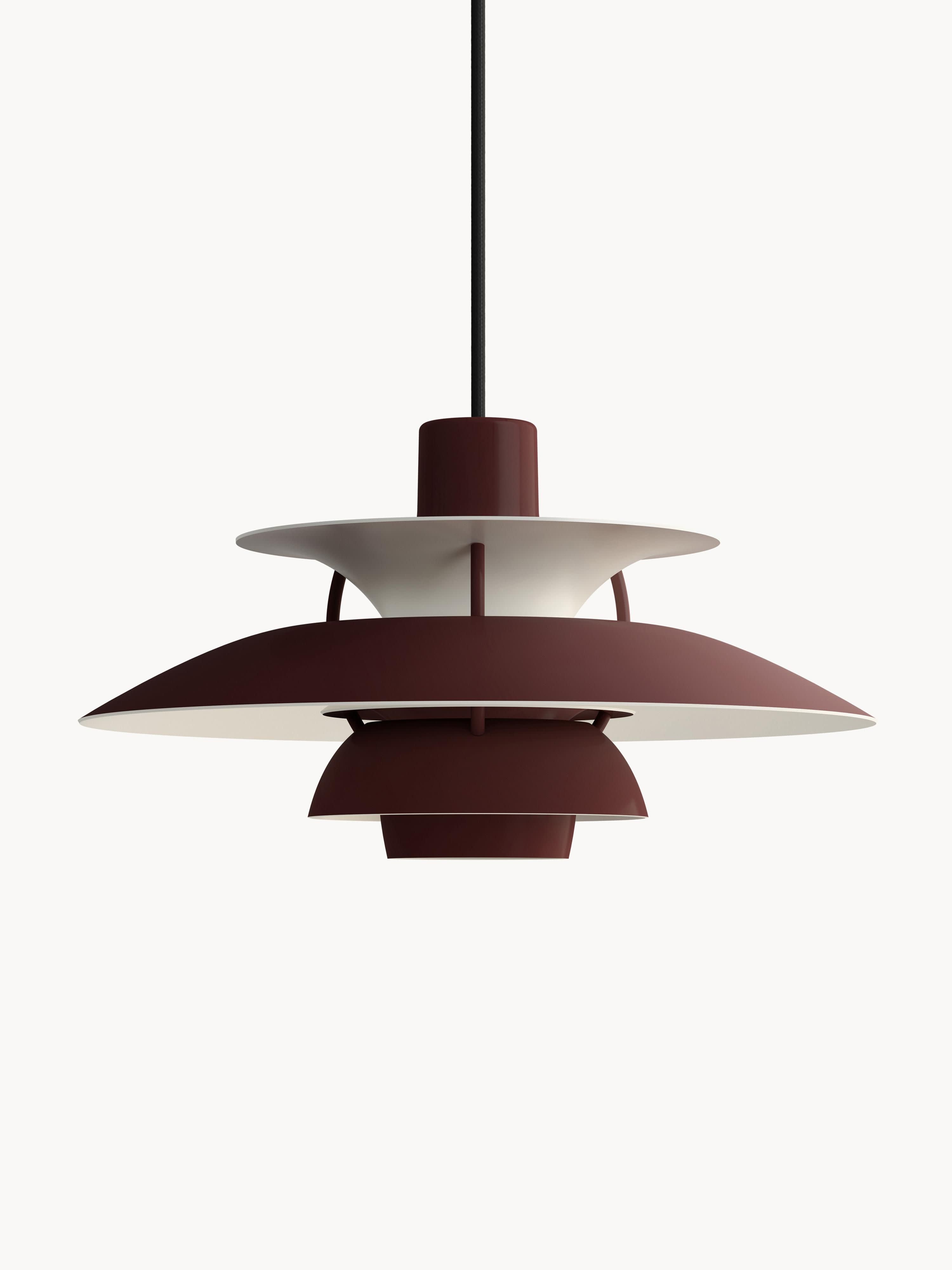 Suspension PH 5 Mini - Lie de vin, blanc