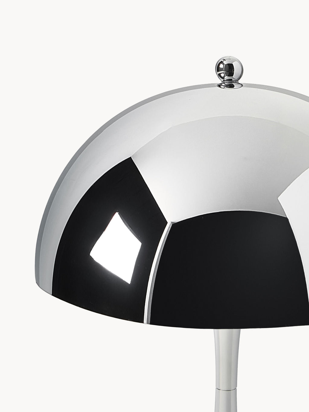 Lampe à poser LED portable à intensité variable Reiulf, design Verner Panton - Argenté, plastique