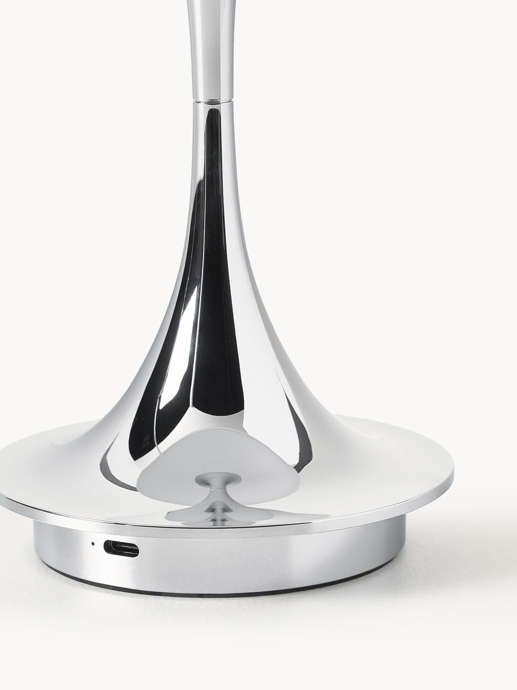 Lampe à poser LED portable à intensité variable Reiulf, design Verner Panton - Argenté, plastique