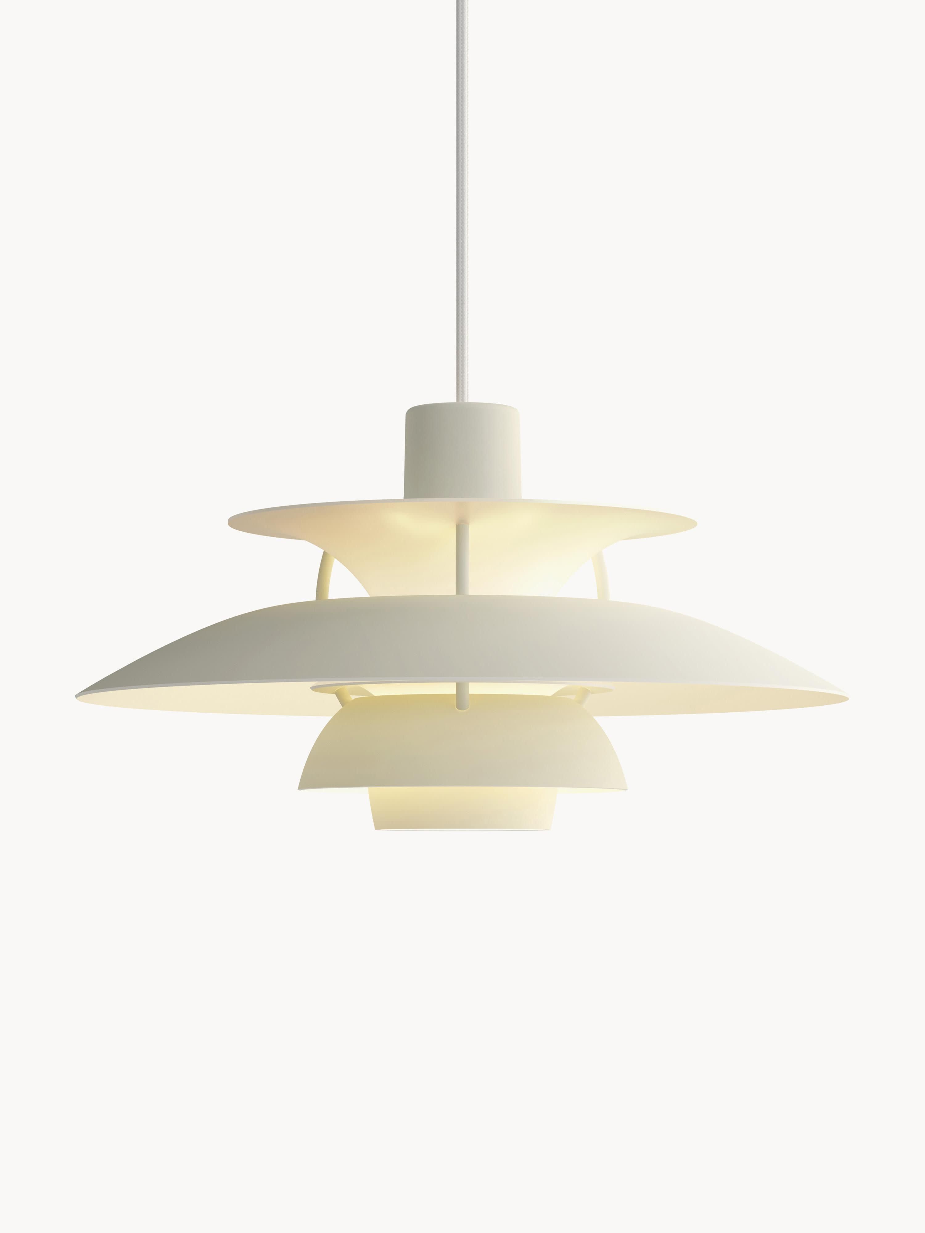 Suspension PH 5 Mini - Beige clair, blanc