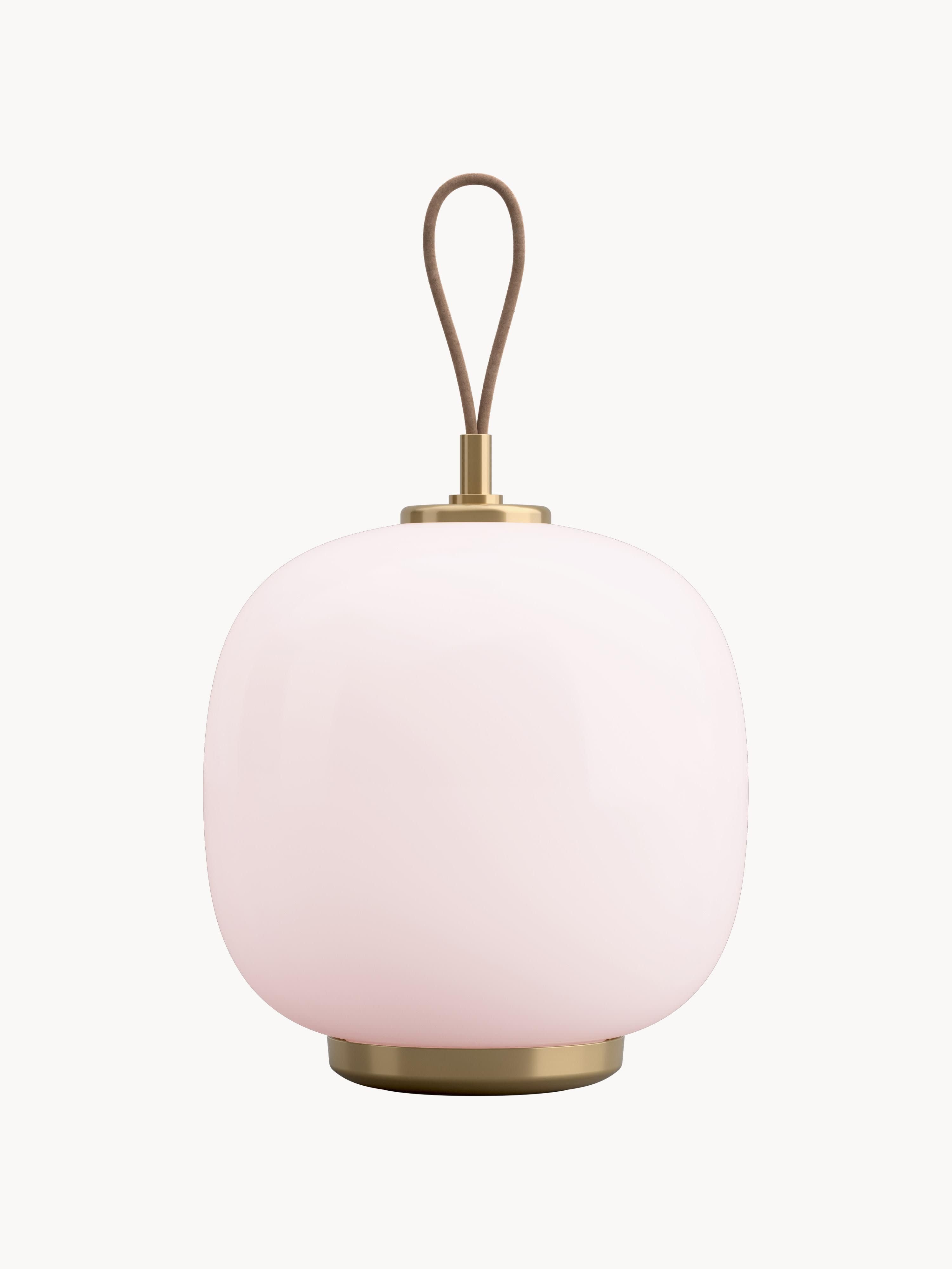 Lampe d'extérieur mobile LED Okke, intensité ajustable - Rose pâle, laiton