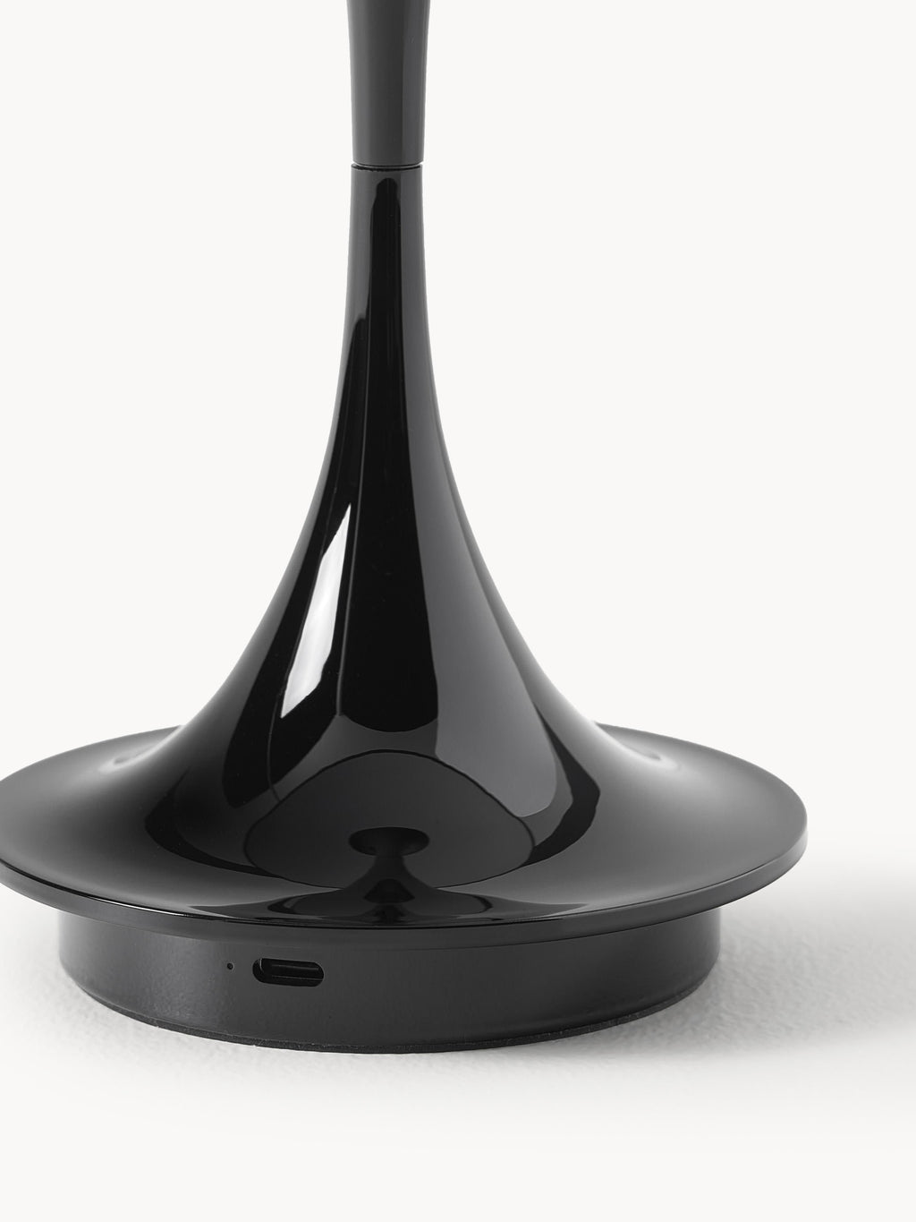 Lampe à poser LED portable à intensité variable Reiulf, design Verner Panton - Plastique noir