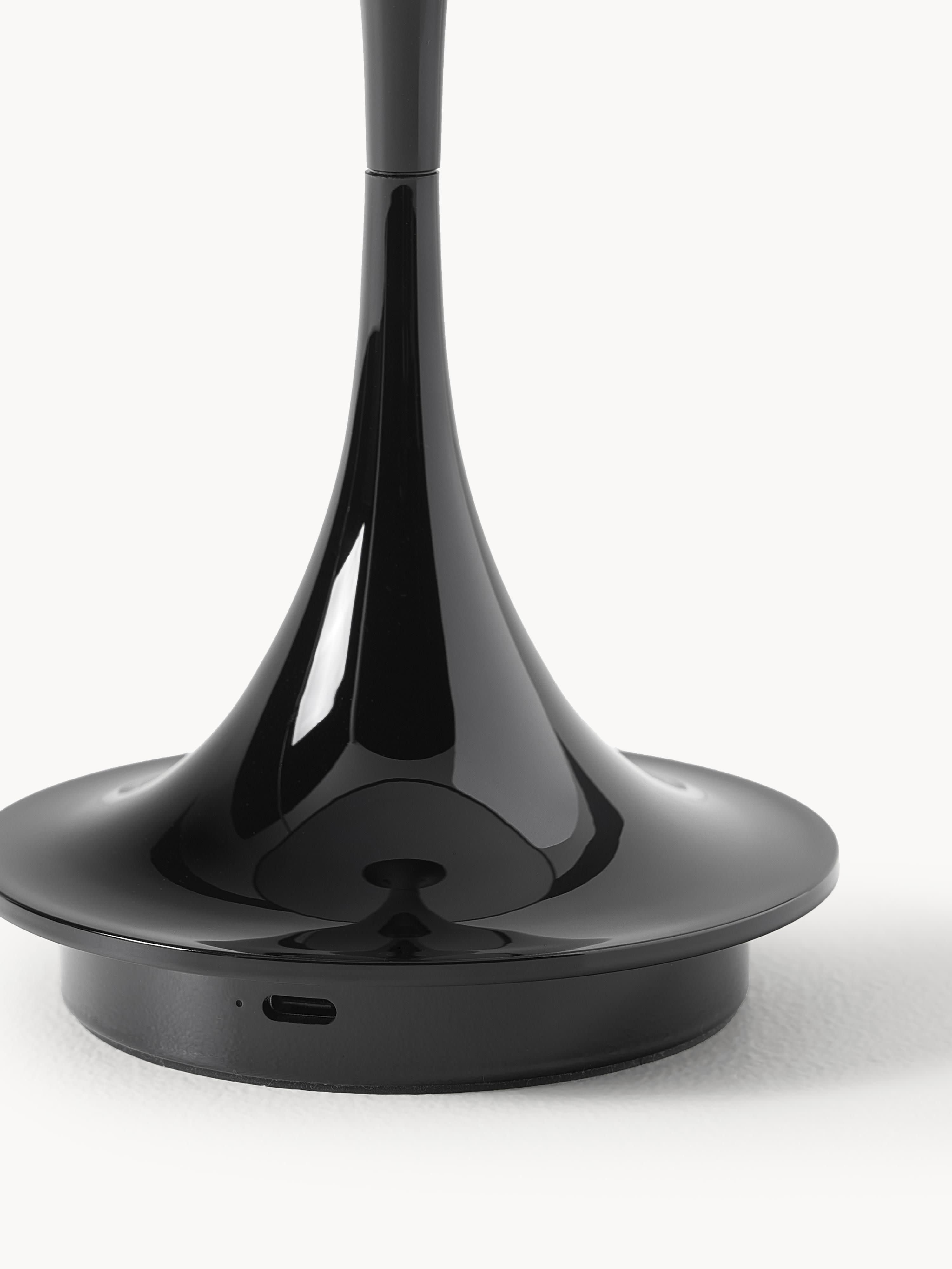 Lampe à poser LED portable à intensité variable Reiulf, design Verner Panton - Plastique noir