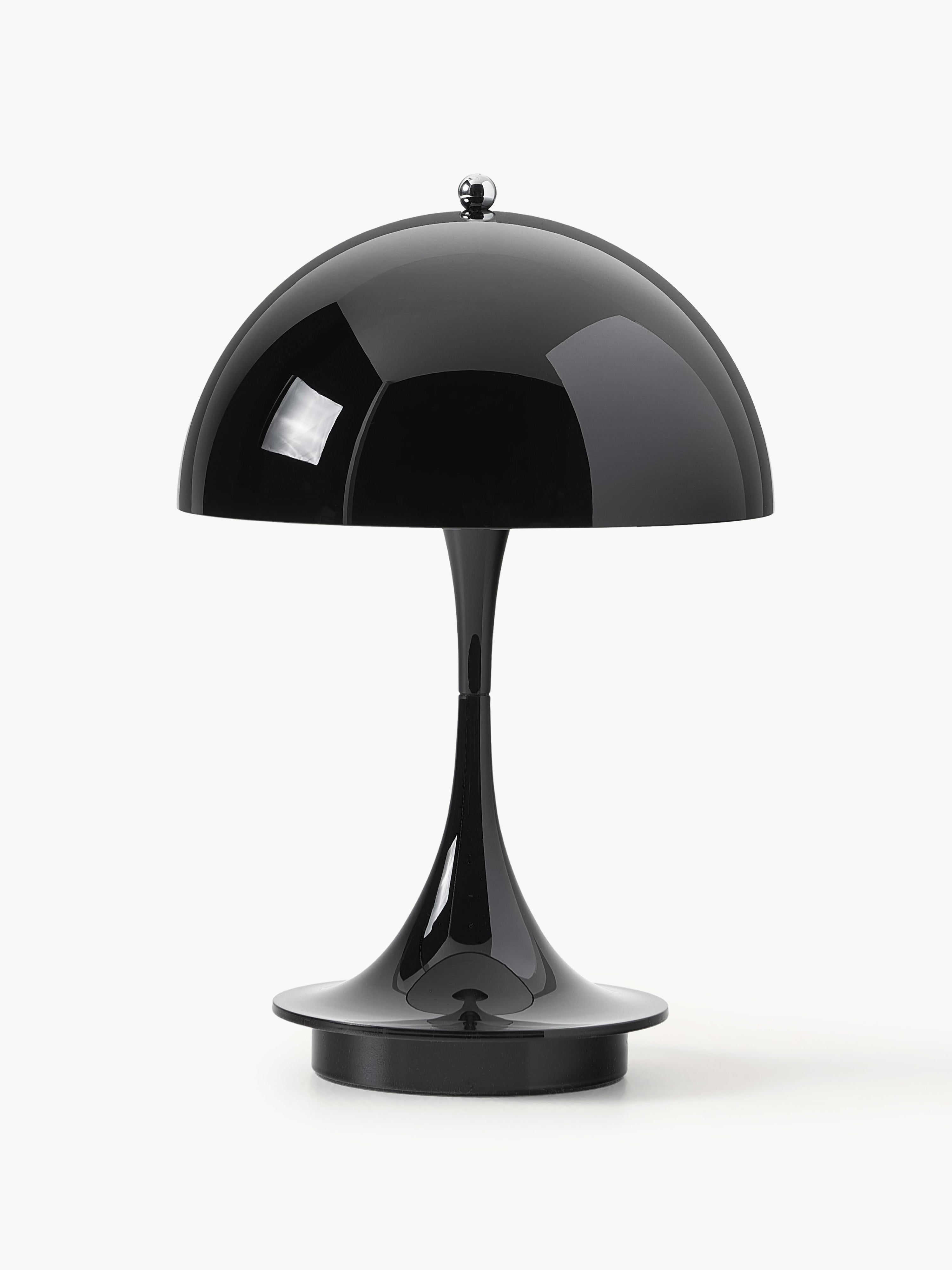 Lampe à poser LED portable à intensité variable Reiulf, design Verner Panton - Plastique noir