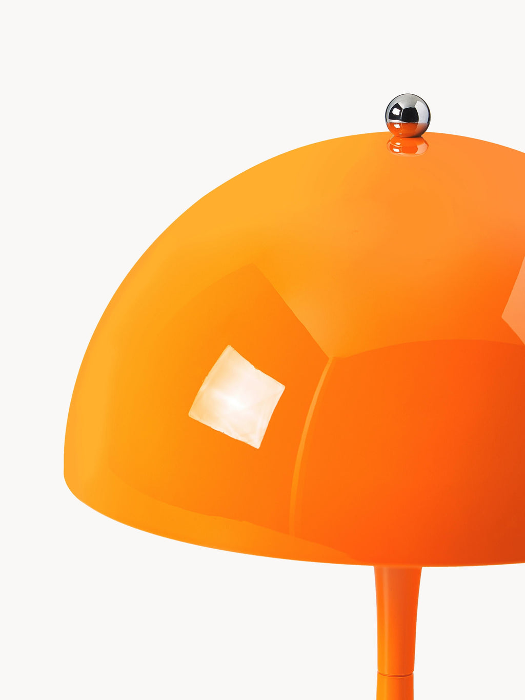 Lampe à poser LED portable à intensité variable Reiulf, design Verner Panton - Orange, plastique