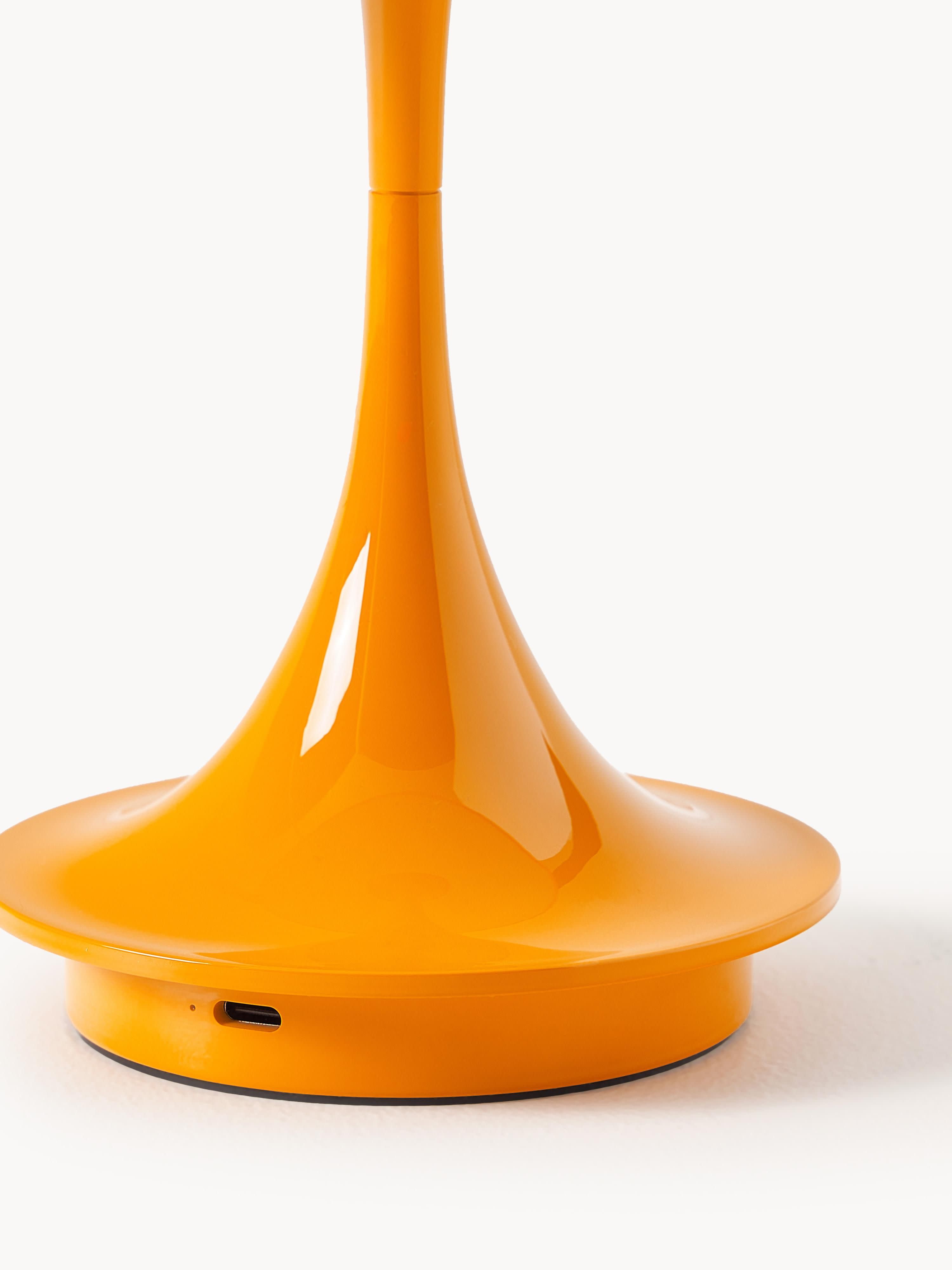 Lampe à poser LED portable à intensité variable Reiulf, design Verner Panton - Orange, plastique