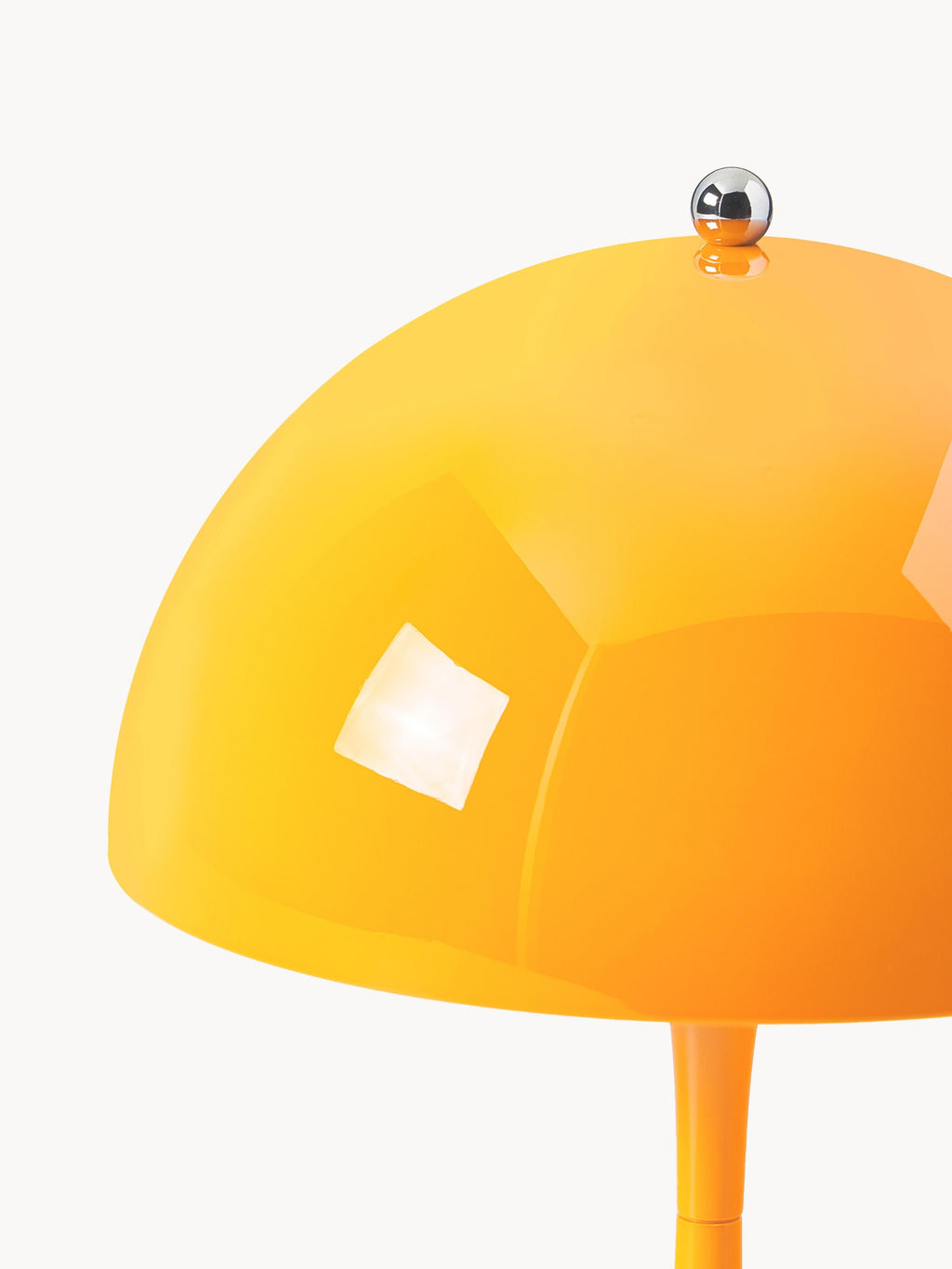 Lampe à poser LED portable à intensité variable Reiulf, design Verner Panton - Plastique jaune soleil