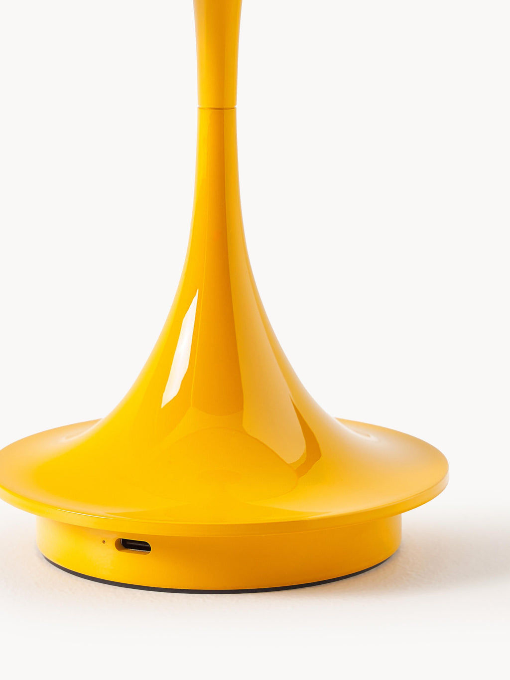 Lampe à poser LED portable à intensité variable Reiulf, design Verner Panton - Plastique jaune soleil