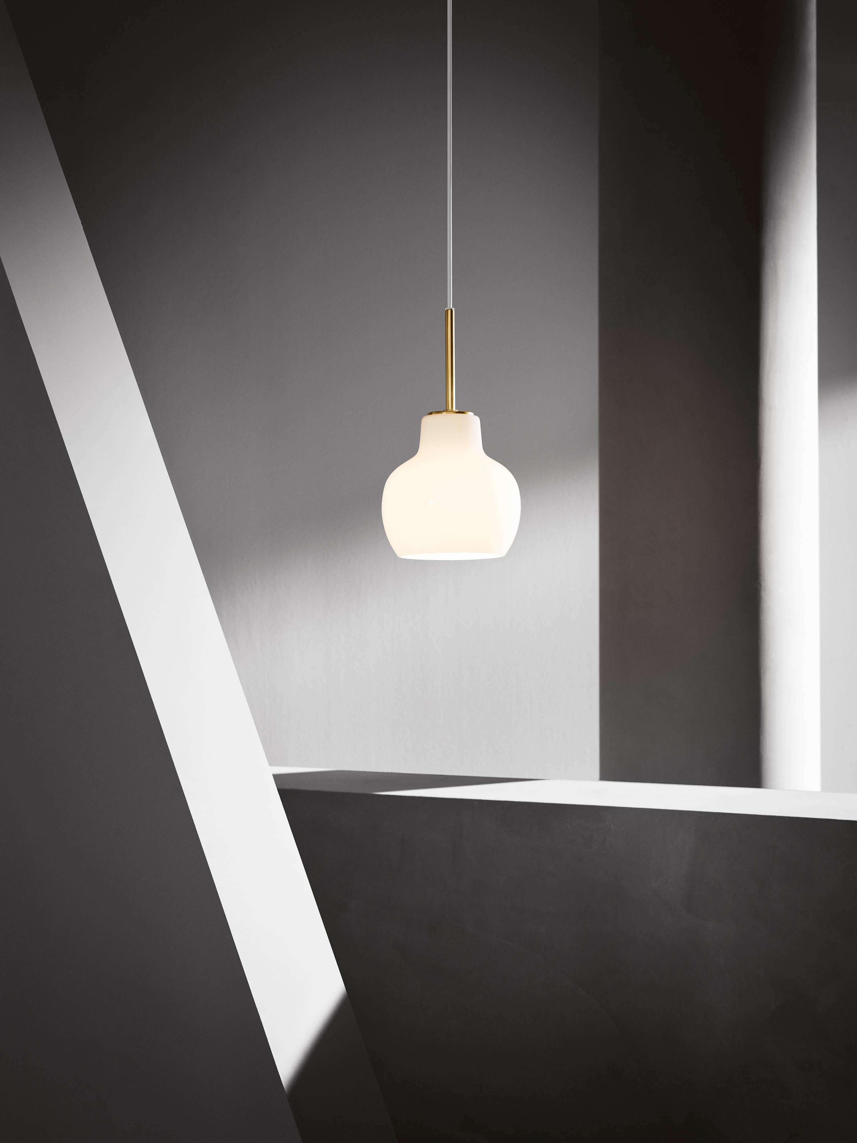 Suspension soufflée bouche Hold - Laiton, blanc
