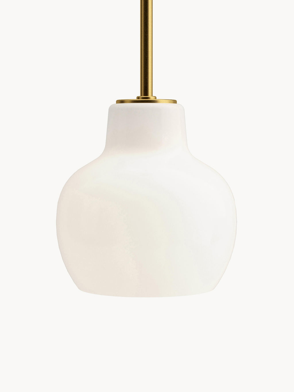 Suspension soufflée bouche Hold - Laiton, blanc