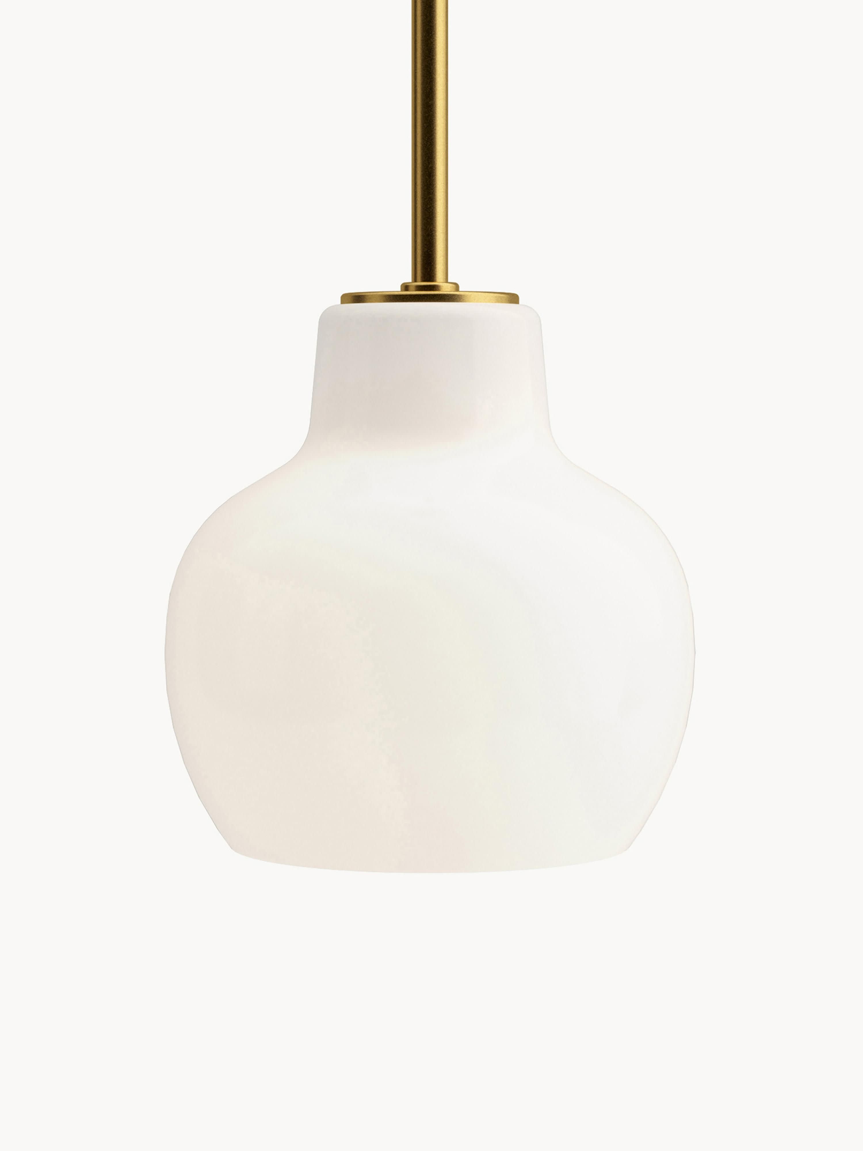 Suspension soufflée bouche Hold - Laiton, blanc