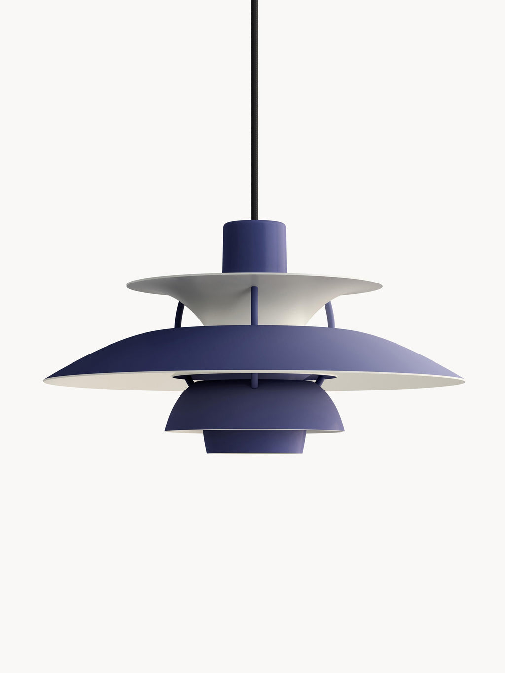 Suspension PH 5 Mini - Bleu foncé, blanc
