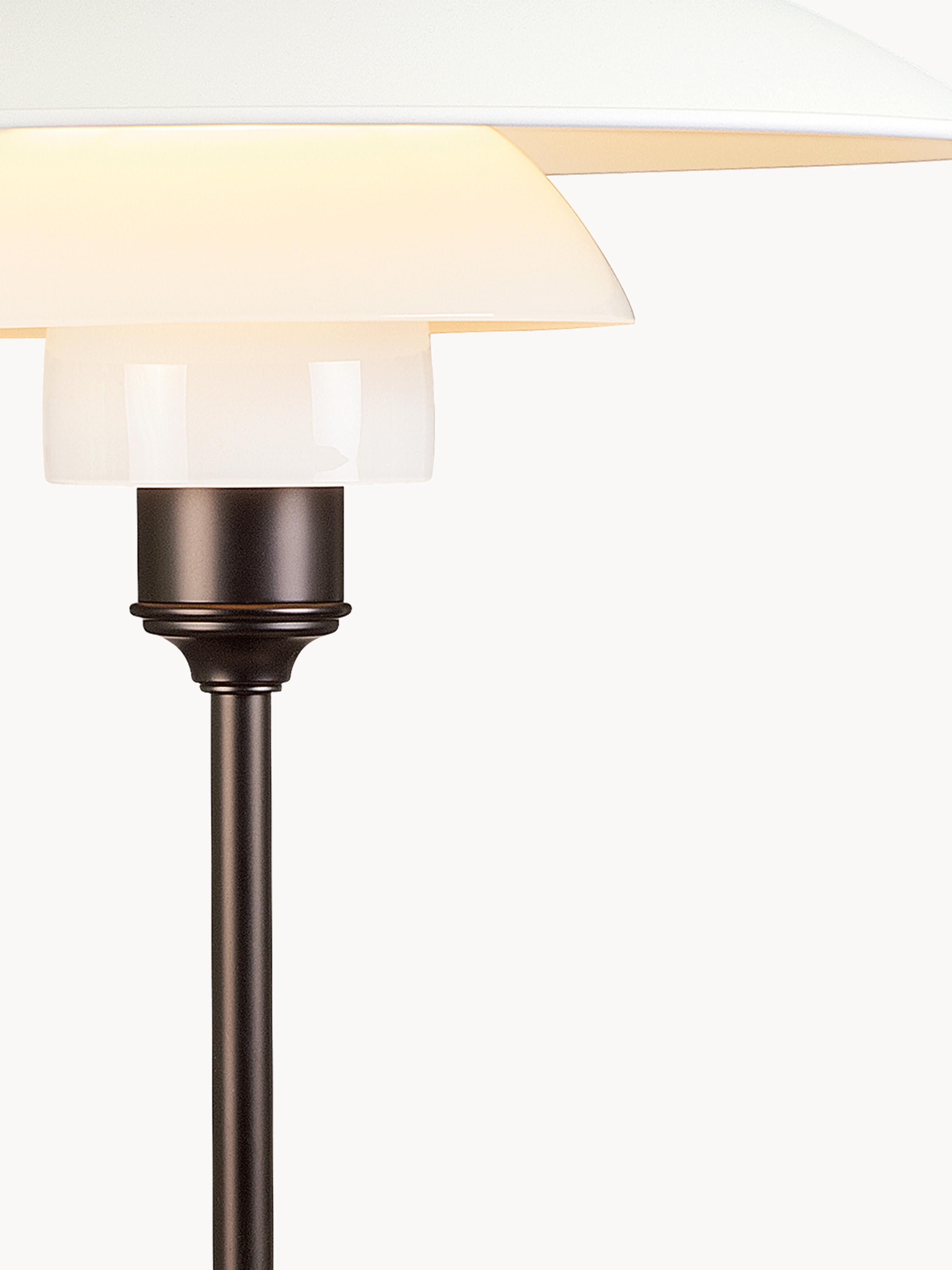Grande lampe à poser soufflée bouche PH 3½-2½ - Blanc, cuivre