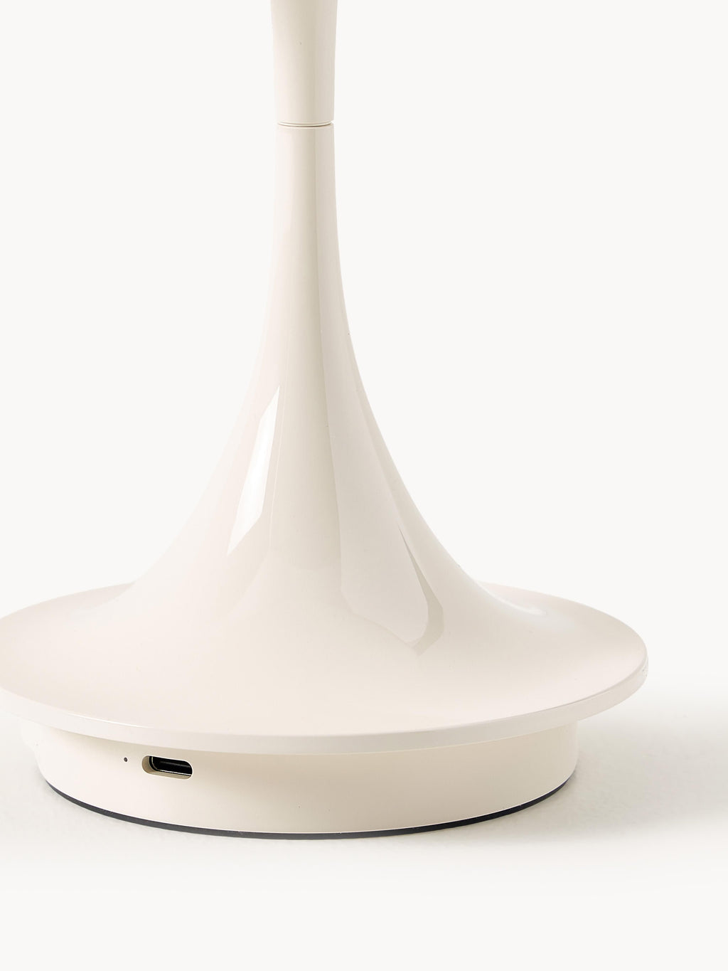 Lampe à poser LED portable à intensité variable Reiulf, design Verner Panton - Plastique beige clair