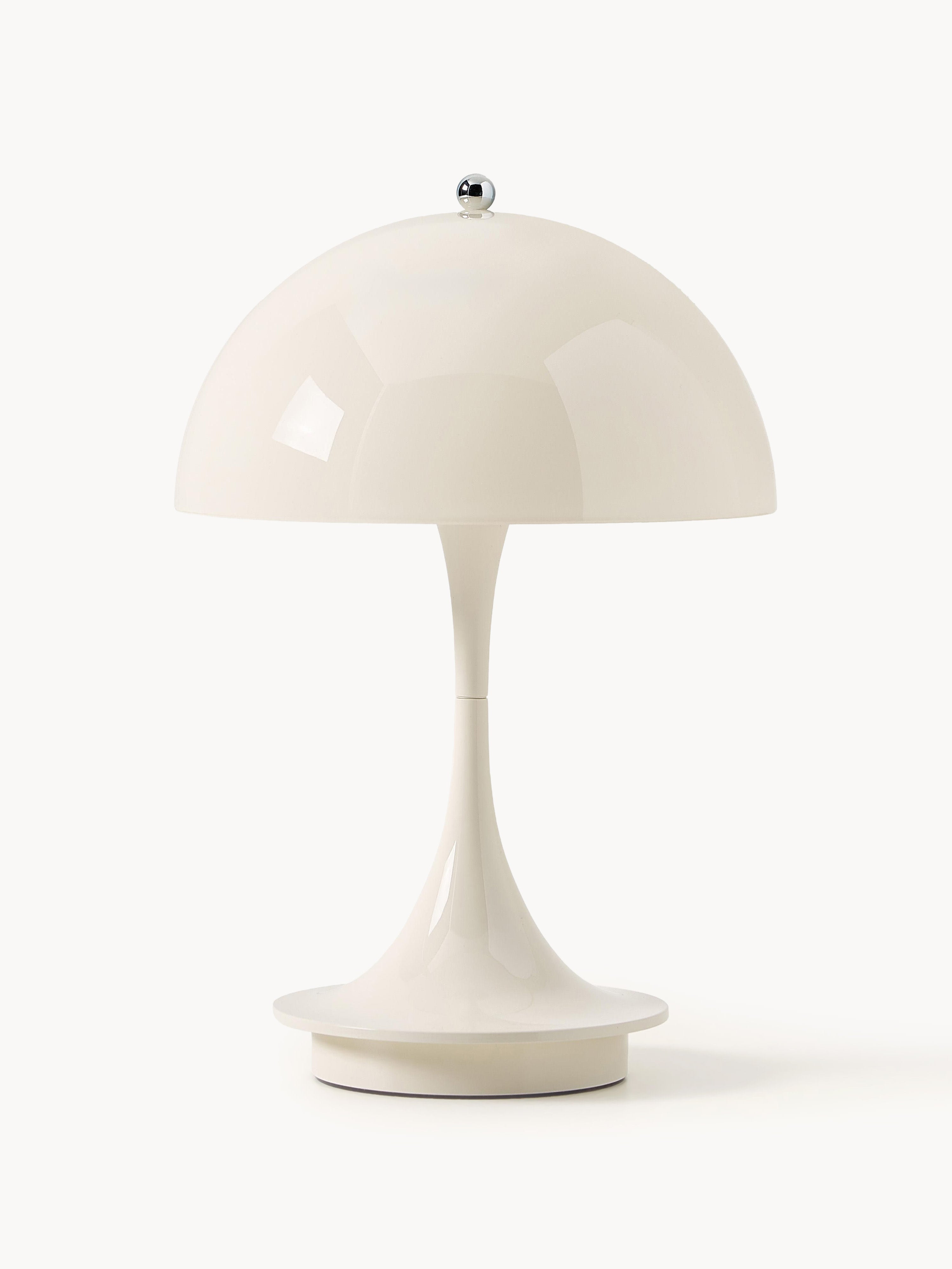 Lampe à poser LED portable à intensité variable Reiulf, design Verner Panton - Plastique beige clair