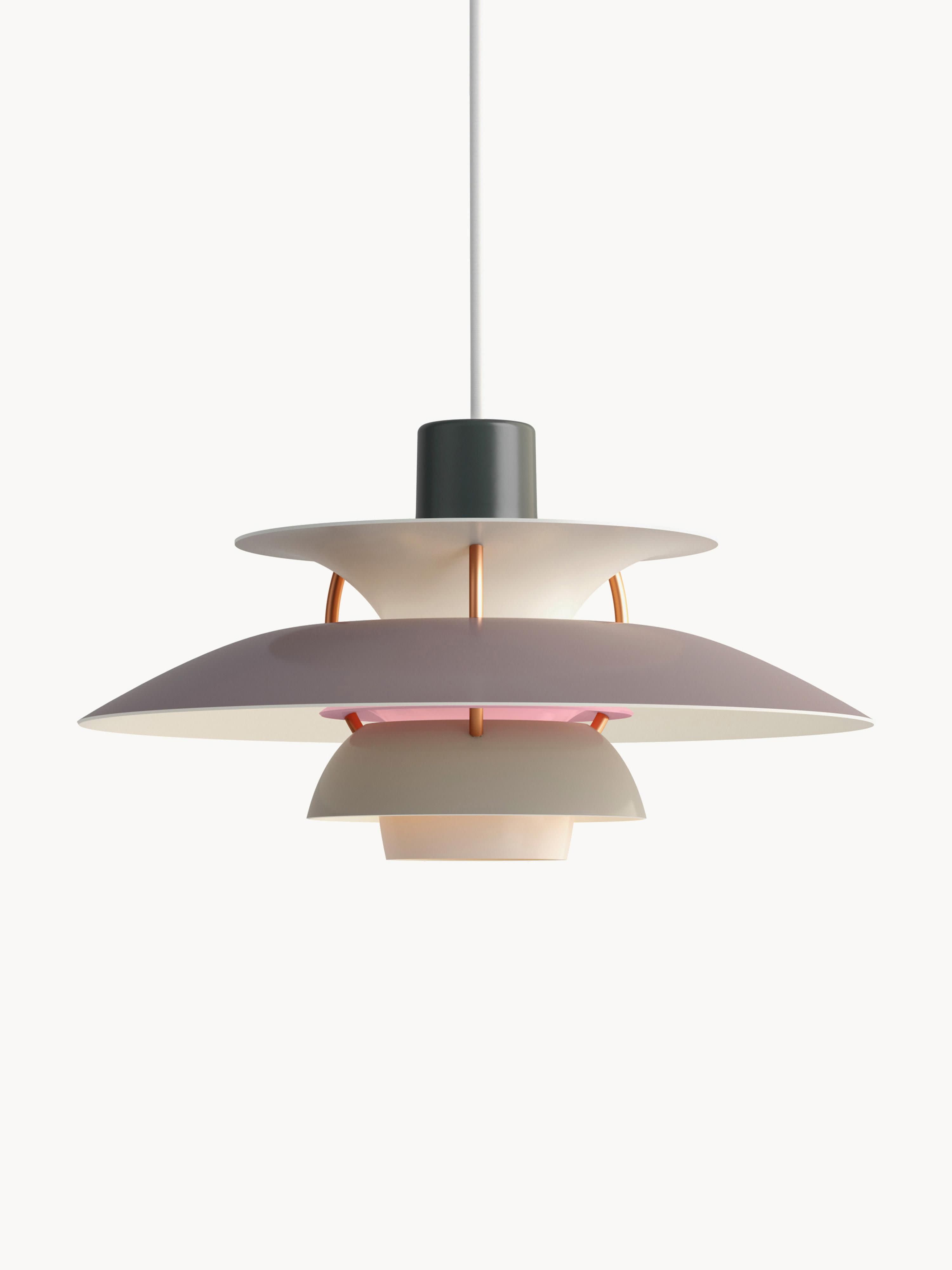 Suspension PH 5 Mini - Tons gris, doré