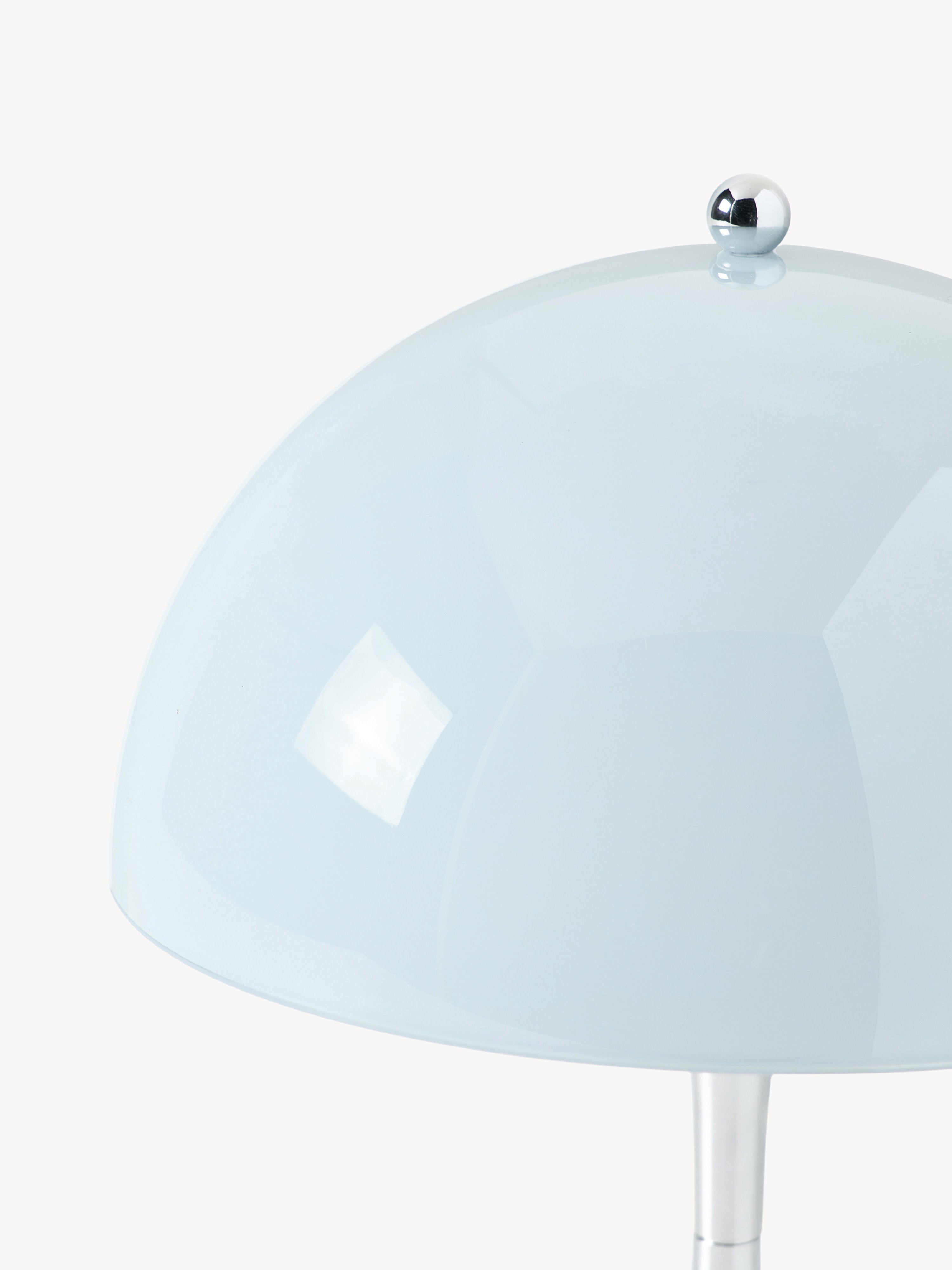 Lampe à poser LED portable à intensité variable Reiulf, design Verner Panton - Bleu ciel, argenté