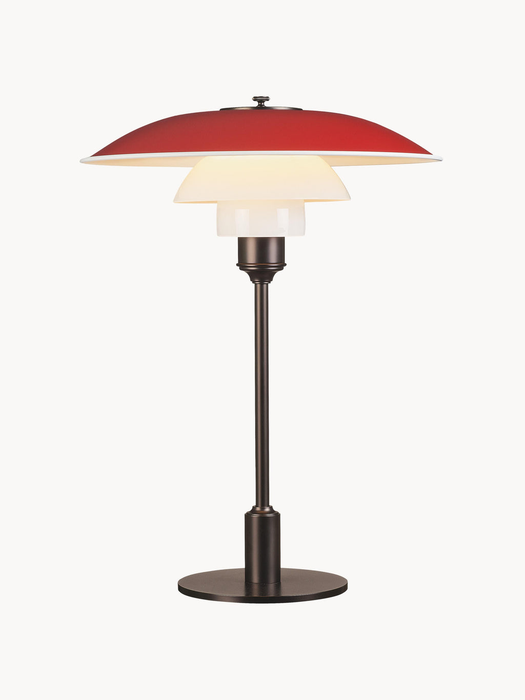 Grande lampe à poser soufflée bouche PH 3½-2½ - Rouge, cuivre