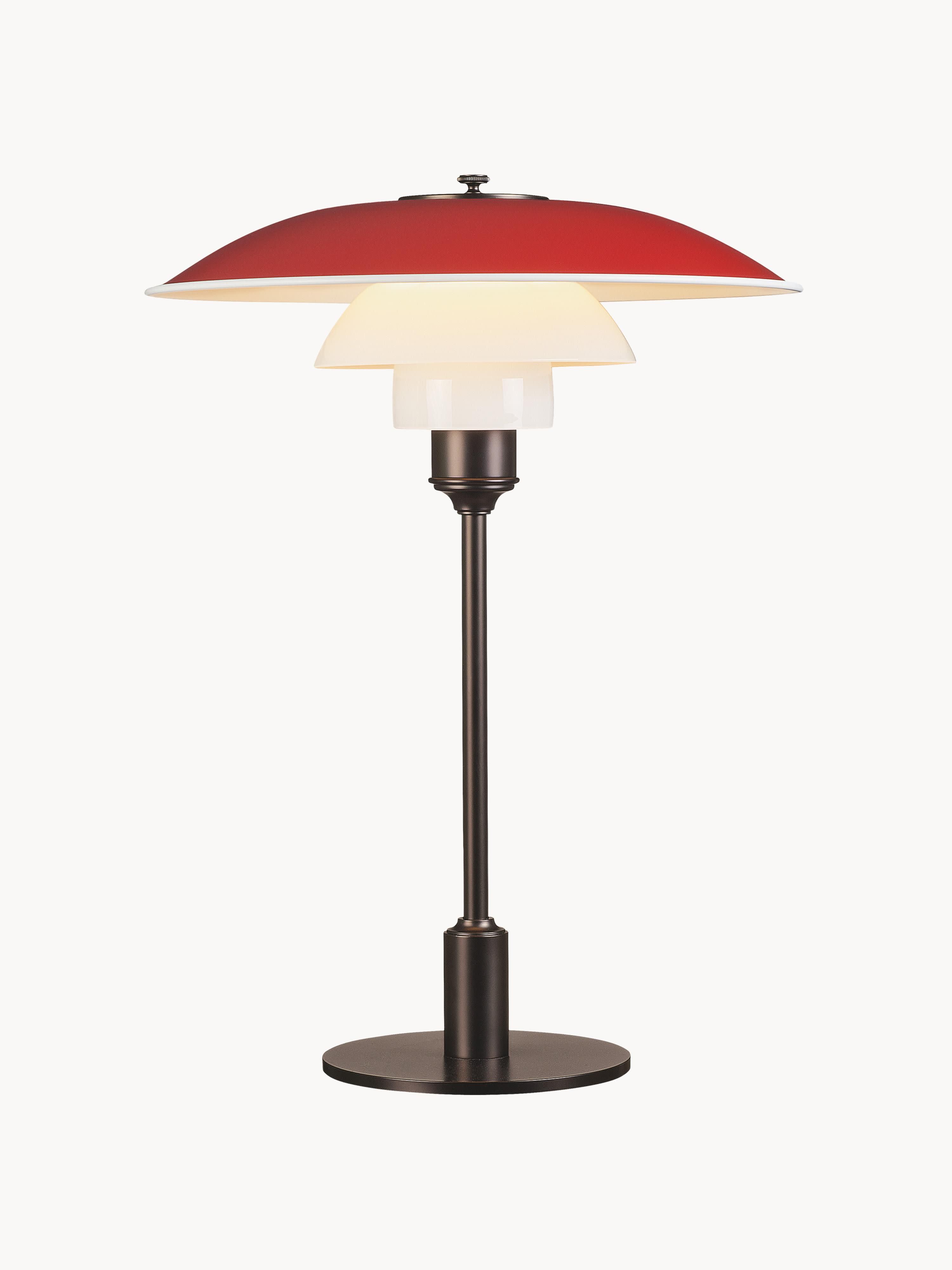 Grande lampe à poser soufflée bouche PH 3½-2½ - Rouge, cuivre