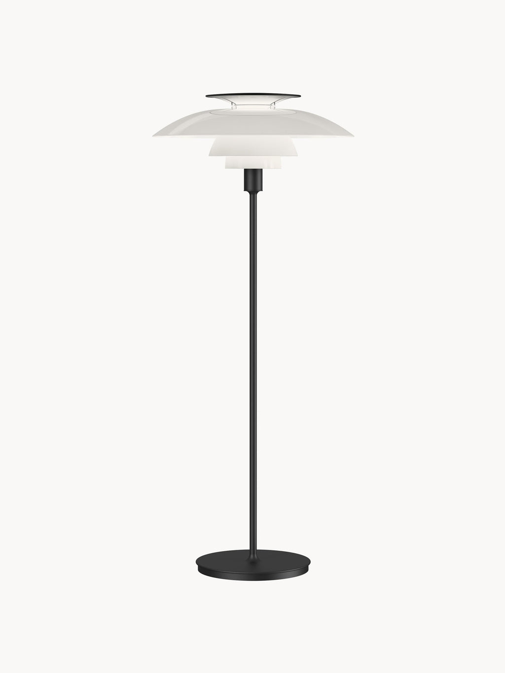 Petit lampadaire Banks, intensité ajustable - Noir, blanc