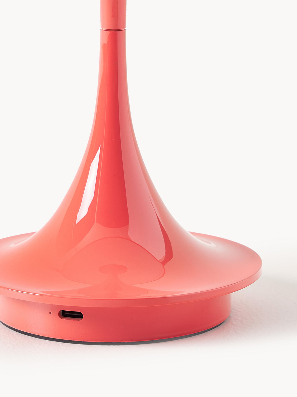 Lampe à poser LED portable à intensité variable Reiulf, design Verner Panton - Corail en plastique