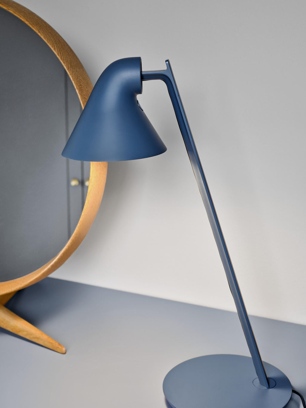 Lampe à poser LED Nidaros, intensité ajustable - Gris-bleu