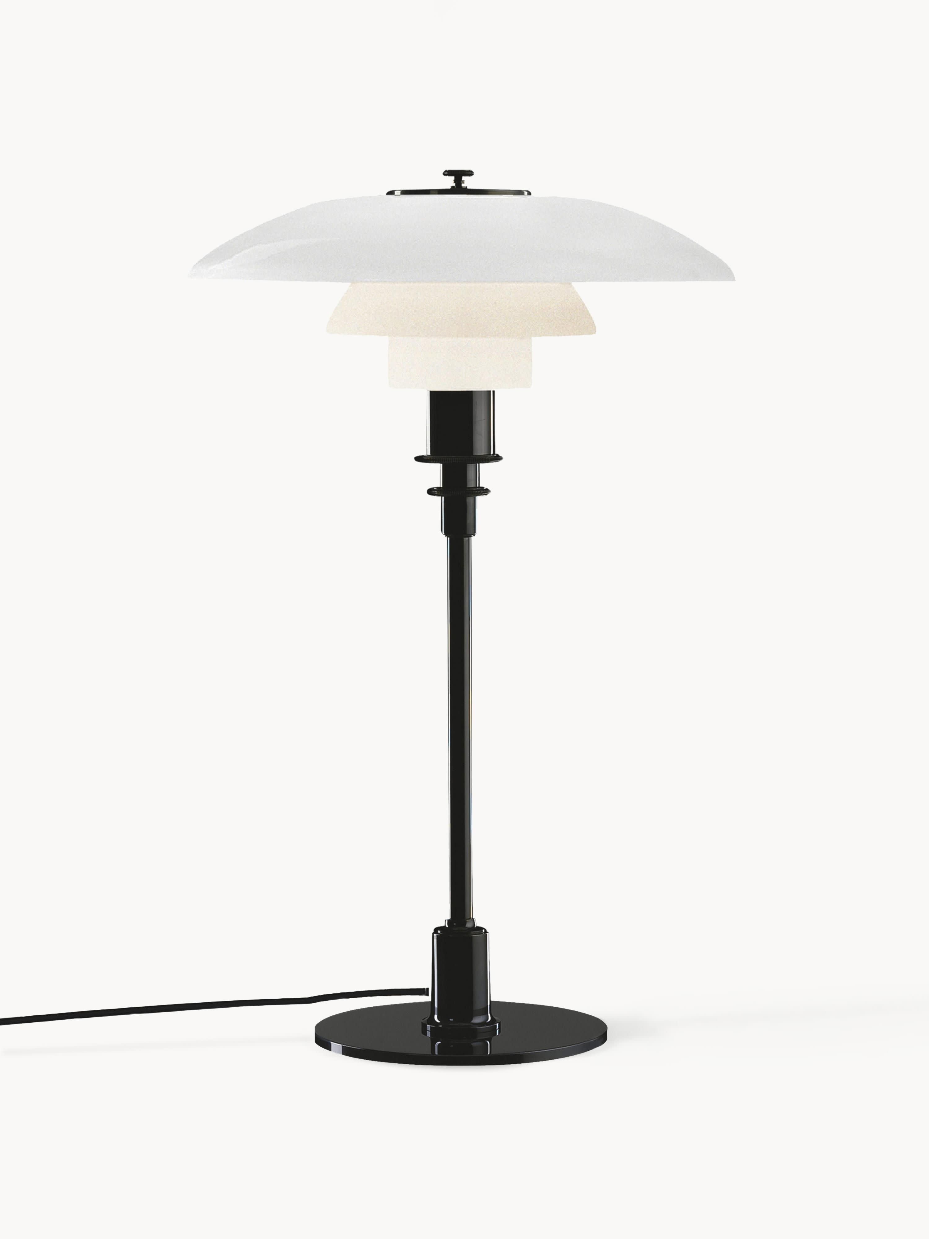 Grande lampe à poser soufflée bouche PH 3/2 - Blanc, noir