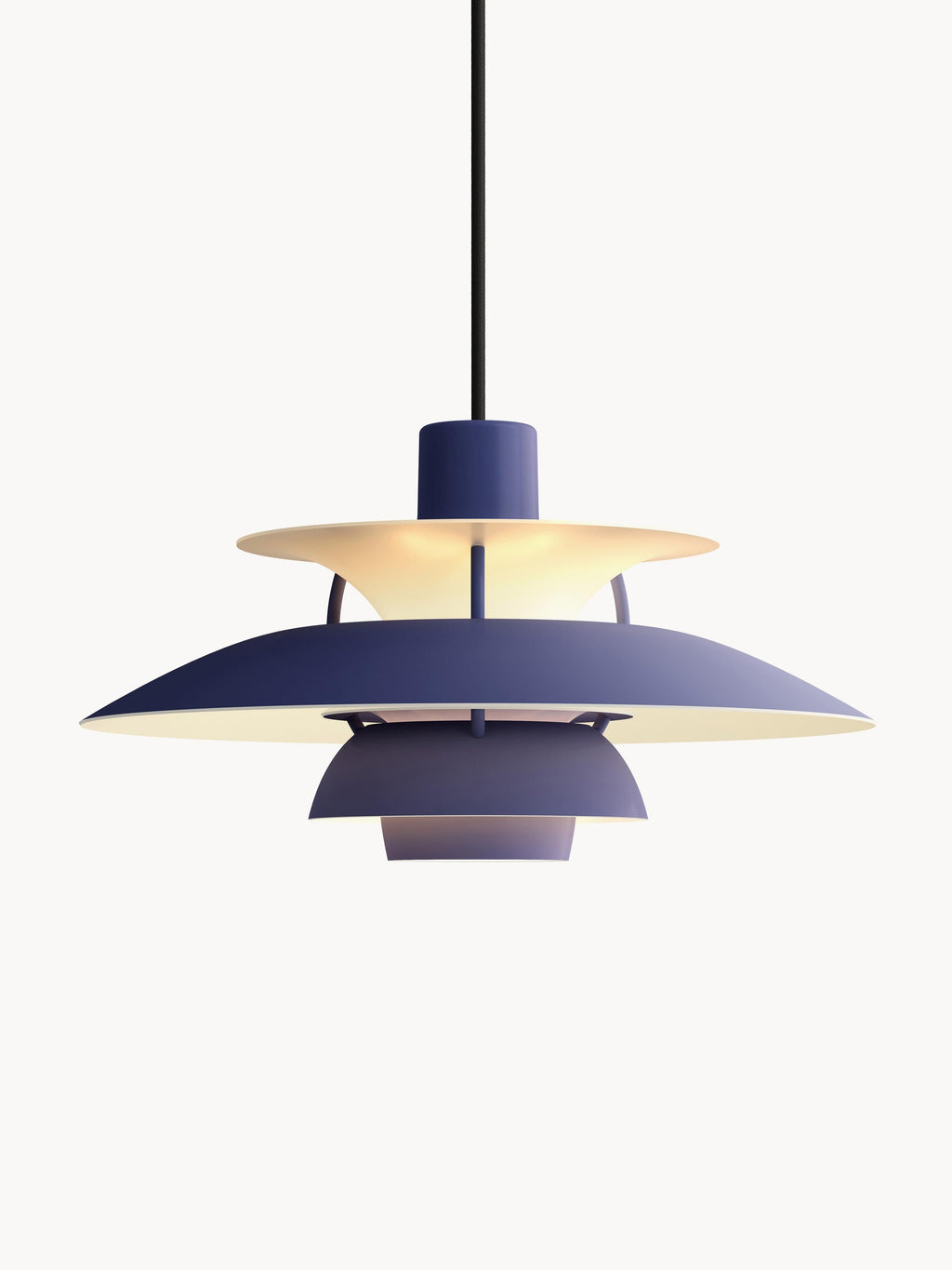 Suspension Keir - Bleu foncé, blanc