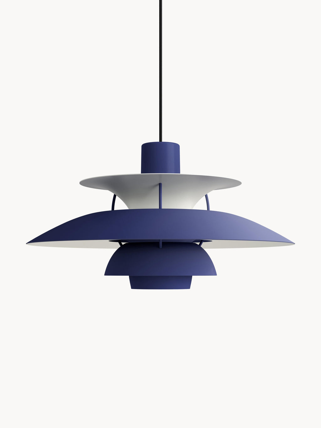 Suspension Keir - Bleu foncé, blanc