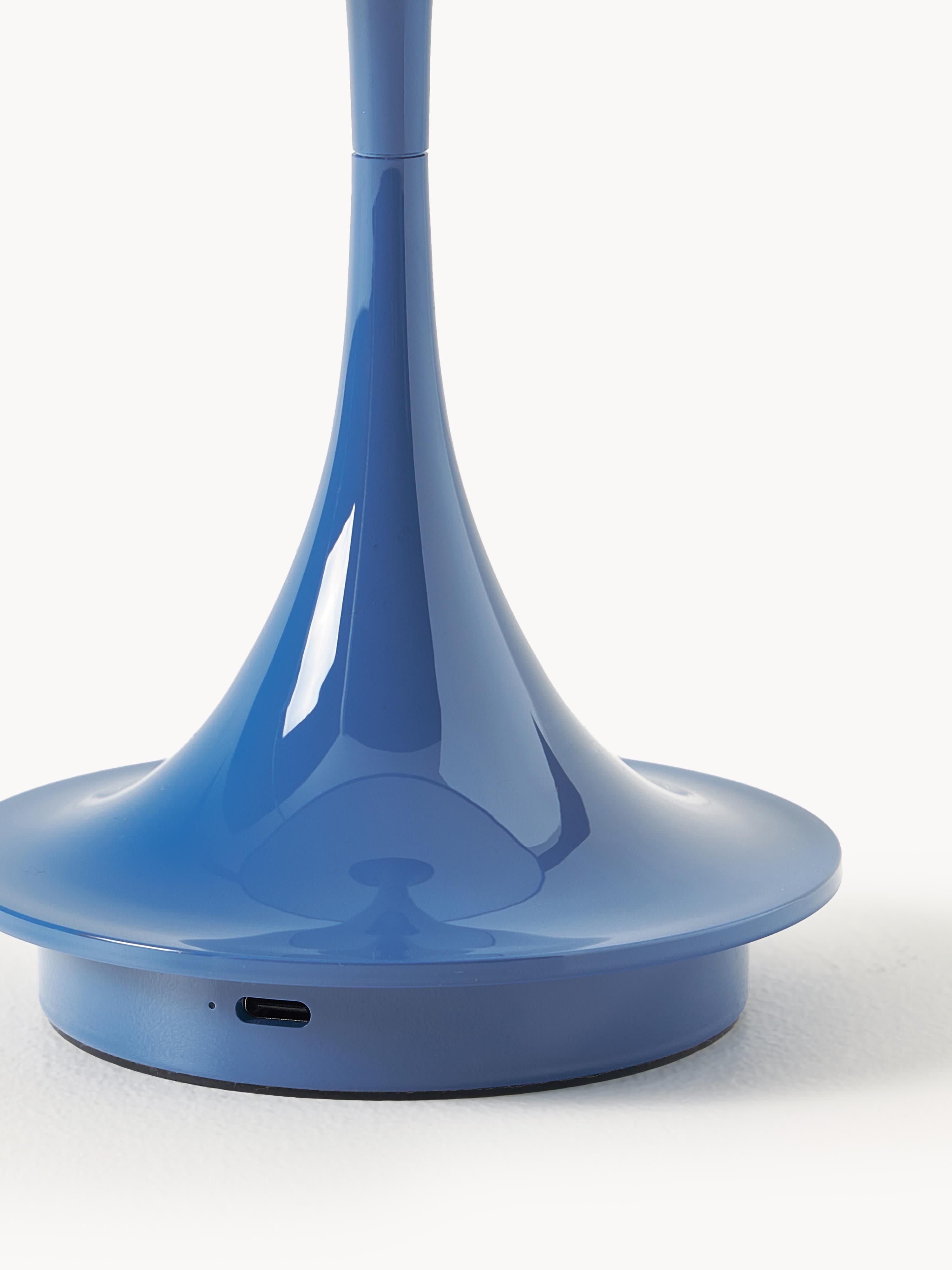 Lampe à poser LED portable à intensité variable Reiulf, design Verner Panton - Bleu, plastique