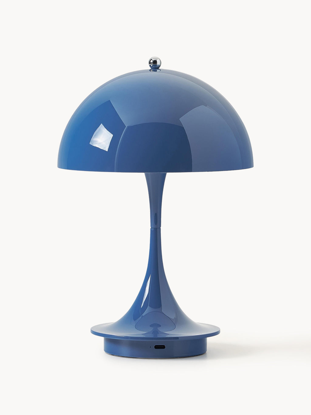 Lampe à poser LED portable à intensité variable Reiulf, design Verner Panton - Bleu, plastique