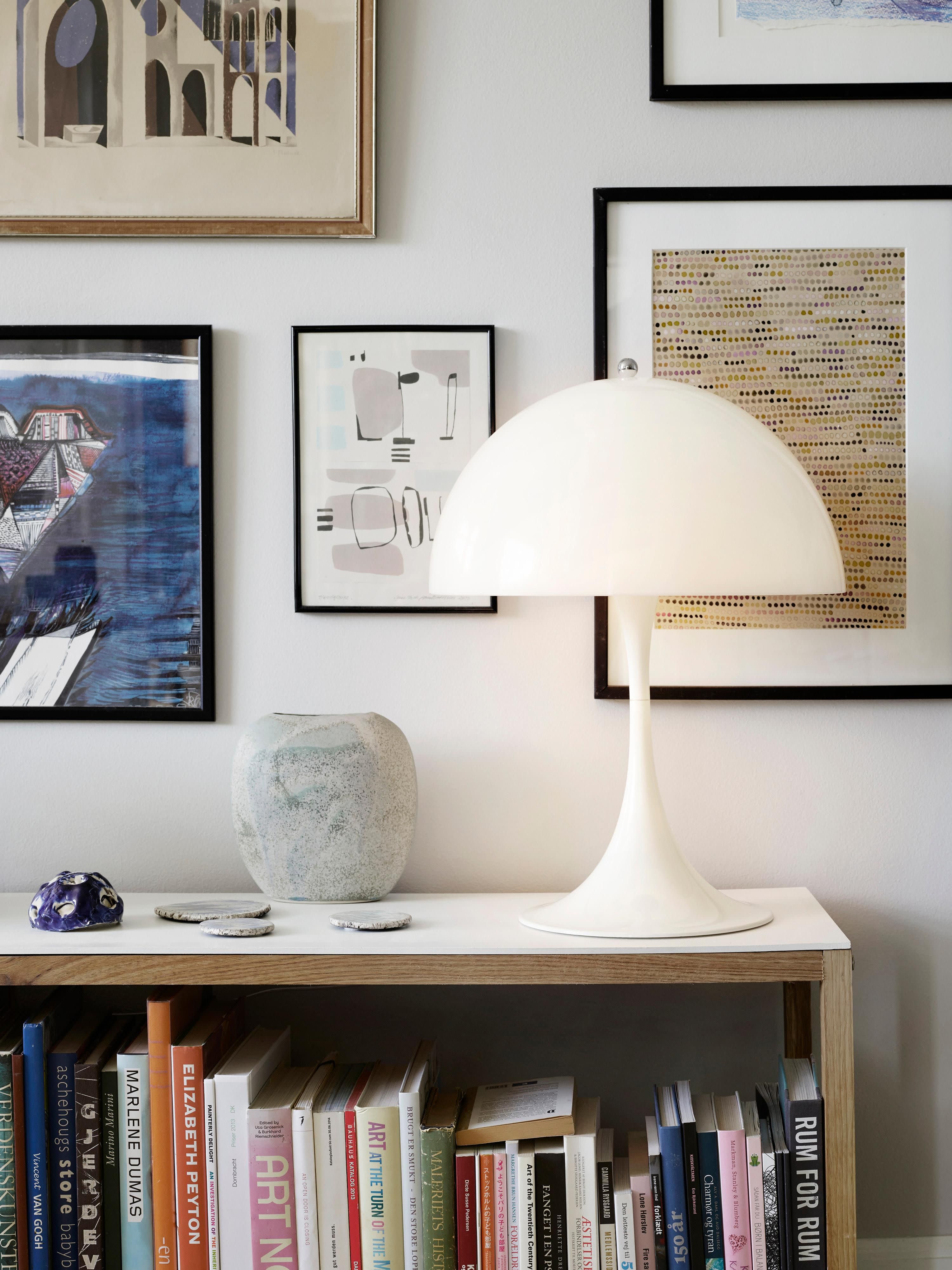 Lampe à poser Hampton, design Verner Panton - Verre acrylique blanc