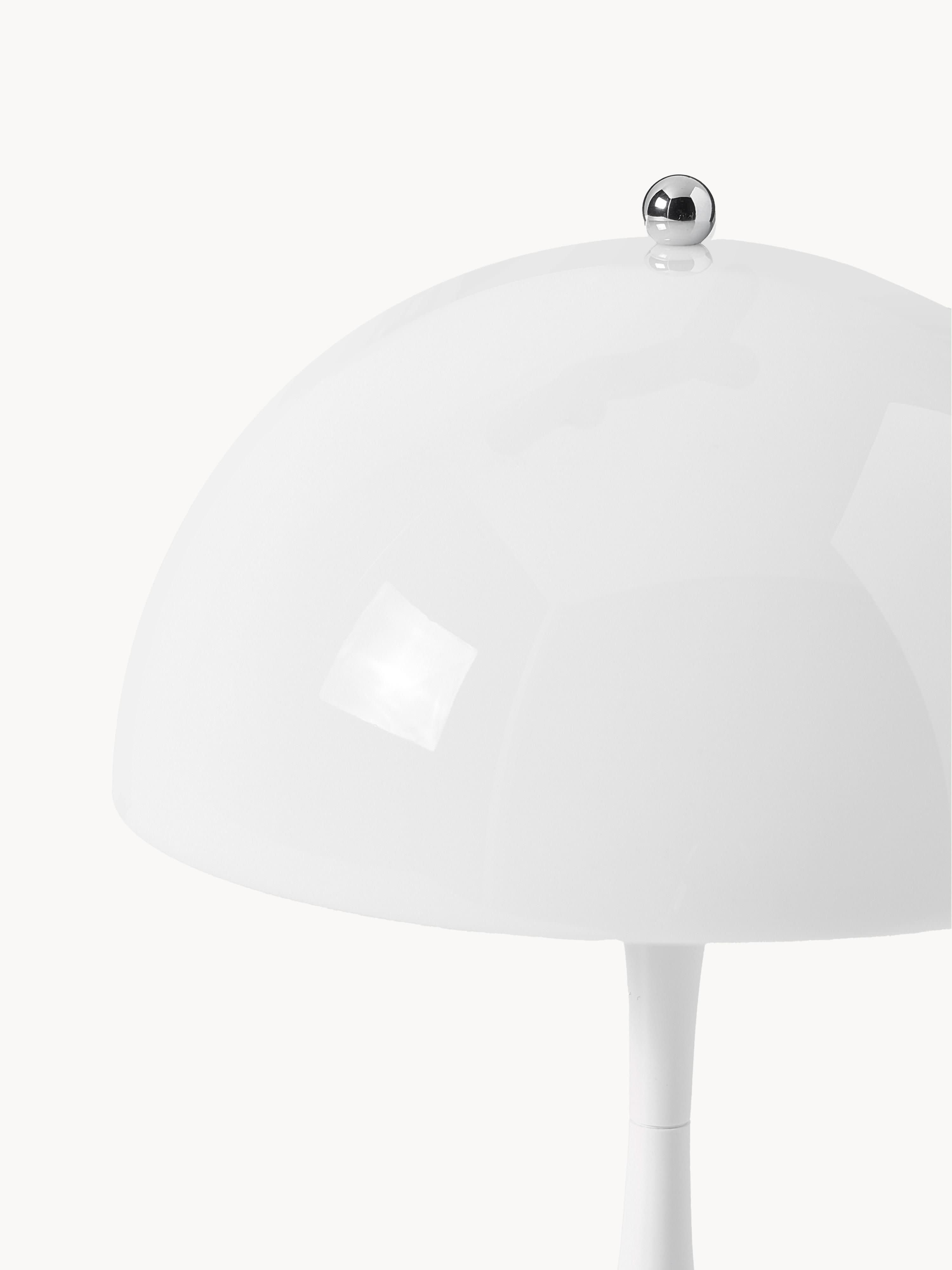 Lampe à poser LED portable à intensité variable Reiulf, design Verner Panton - Blanc, plastique