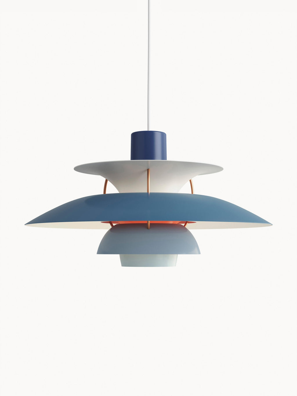 Suspension Keir - Tons bleus, doré