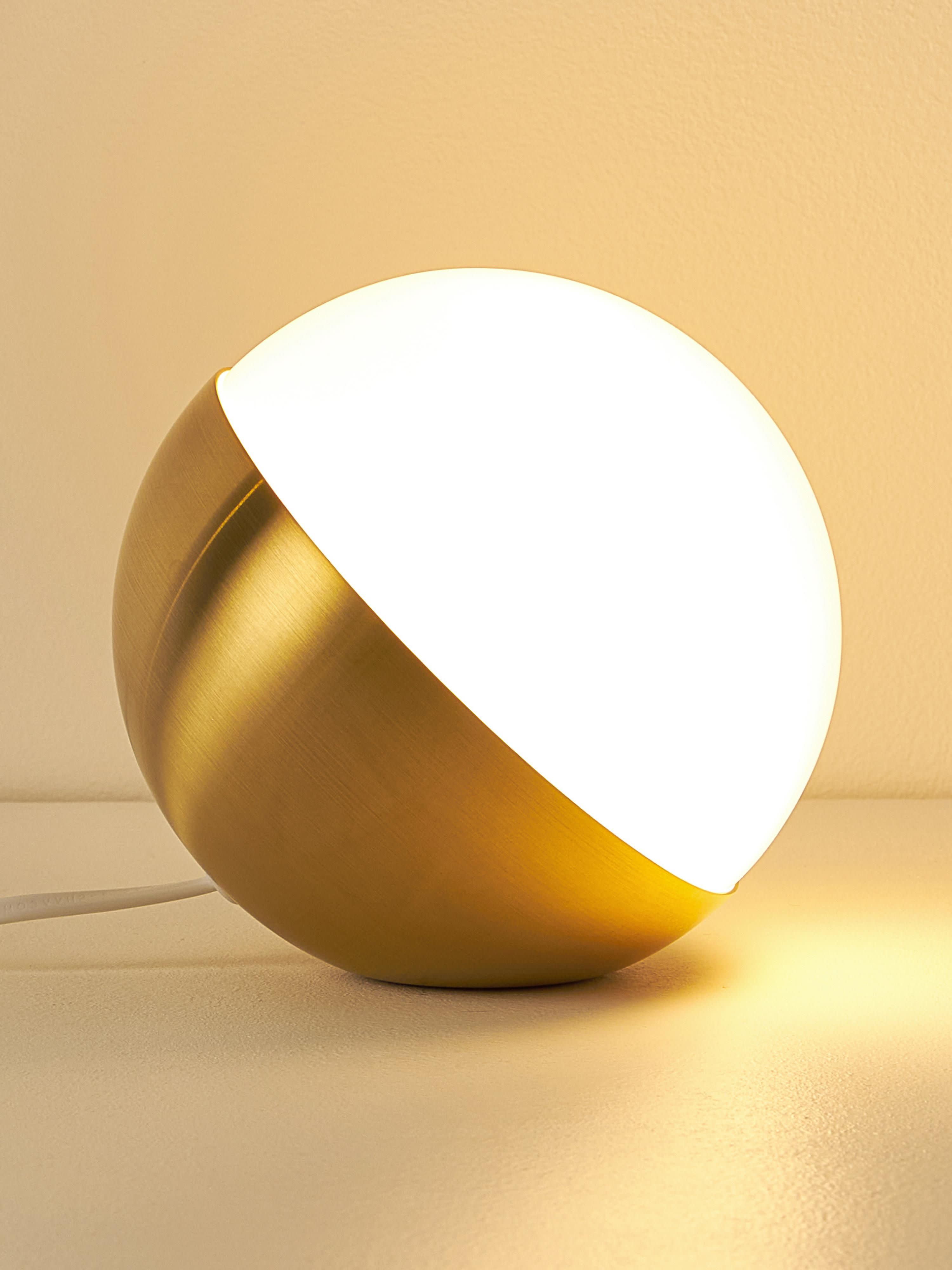 Lampe à poser soufflée bouche Askild, intensité ajustable - Laiton