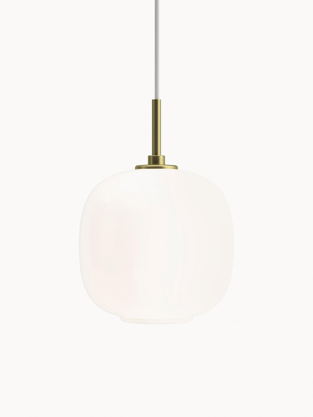 Suspension soufflée bouche Gudald - Blanc, laiton