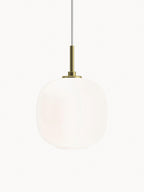 Suspension soufflée bouche Gudald - Blanc, laiton