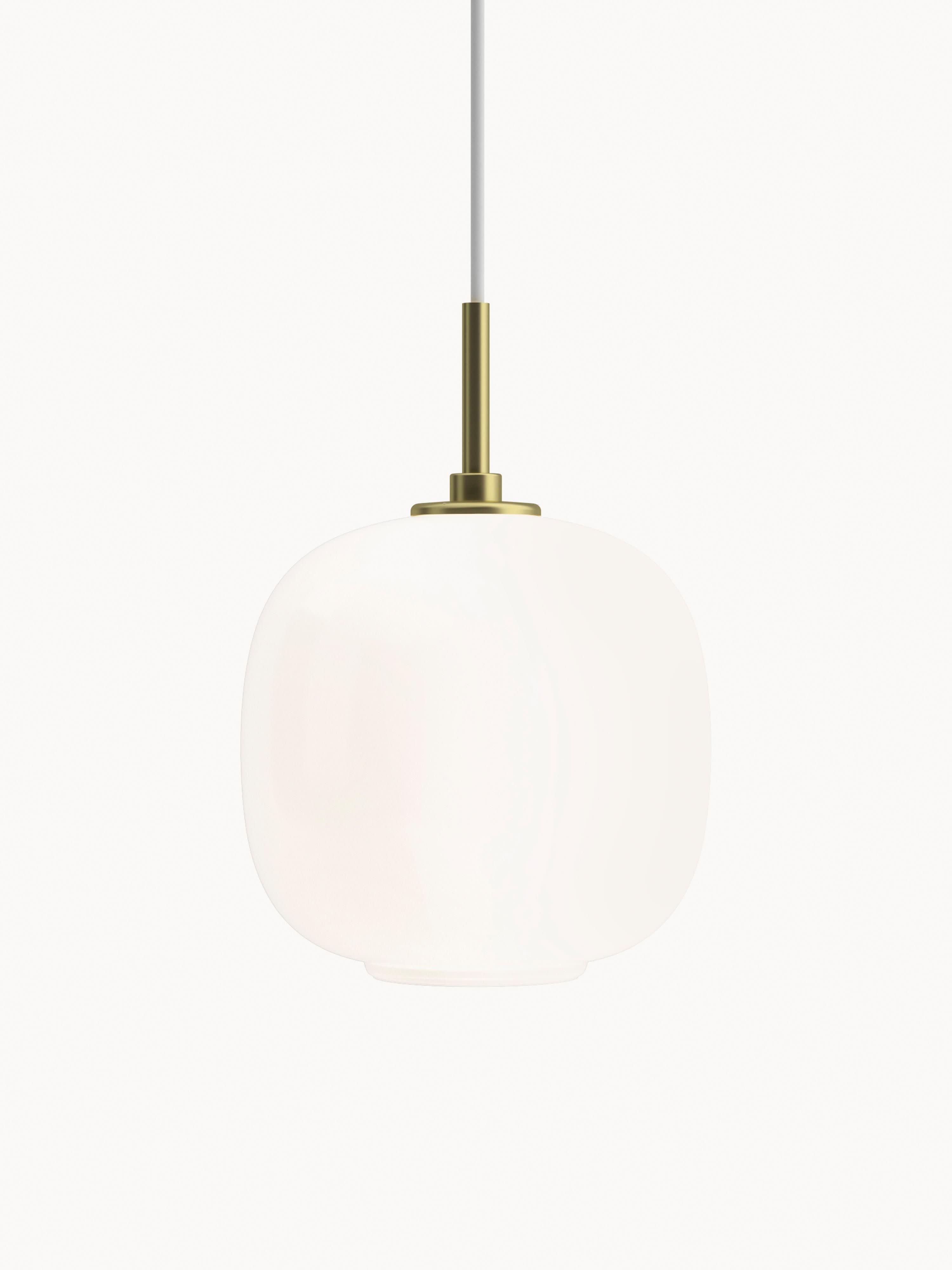 Suspension soufflée bouche Gudald - Blanc, laiton
