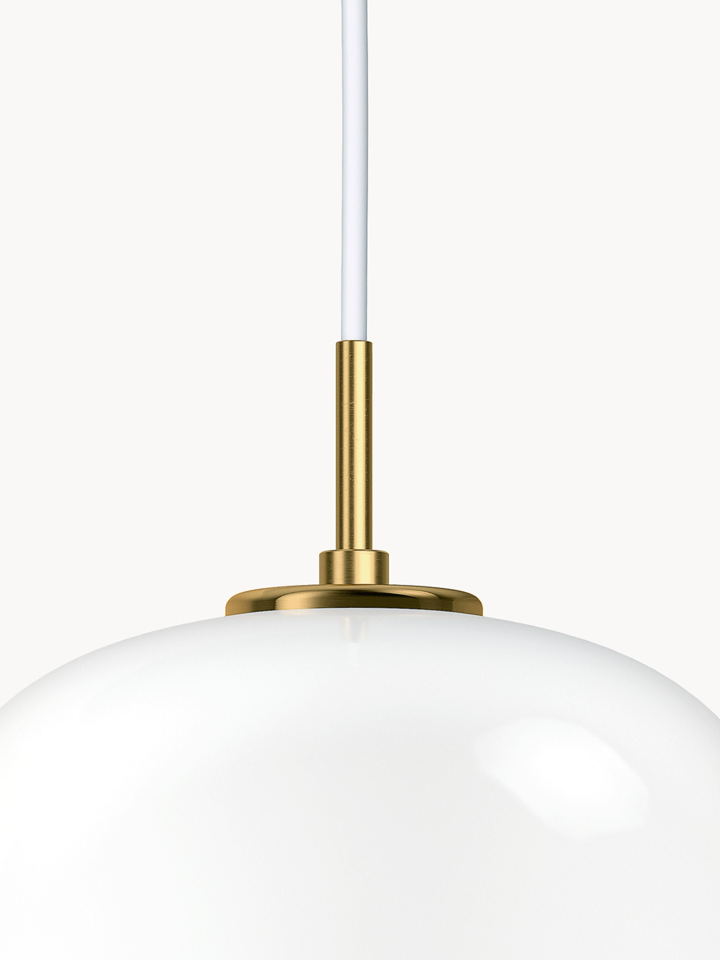 Suspension soufflée bouche Gudald - Blanc, laiton