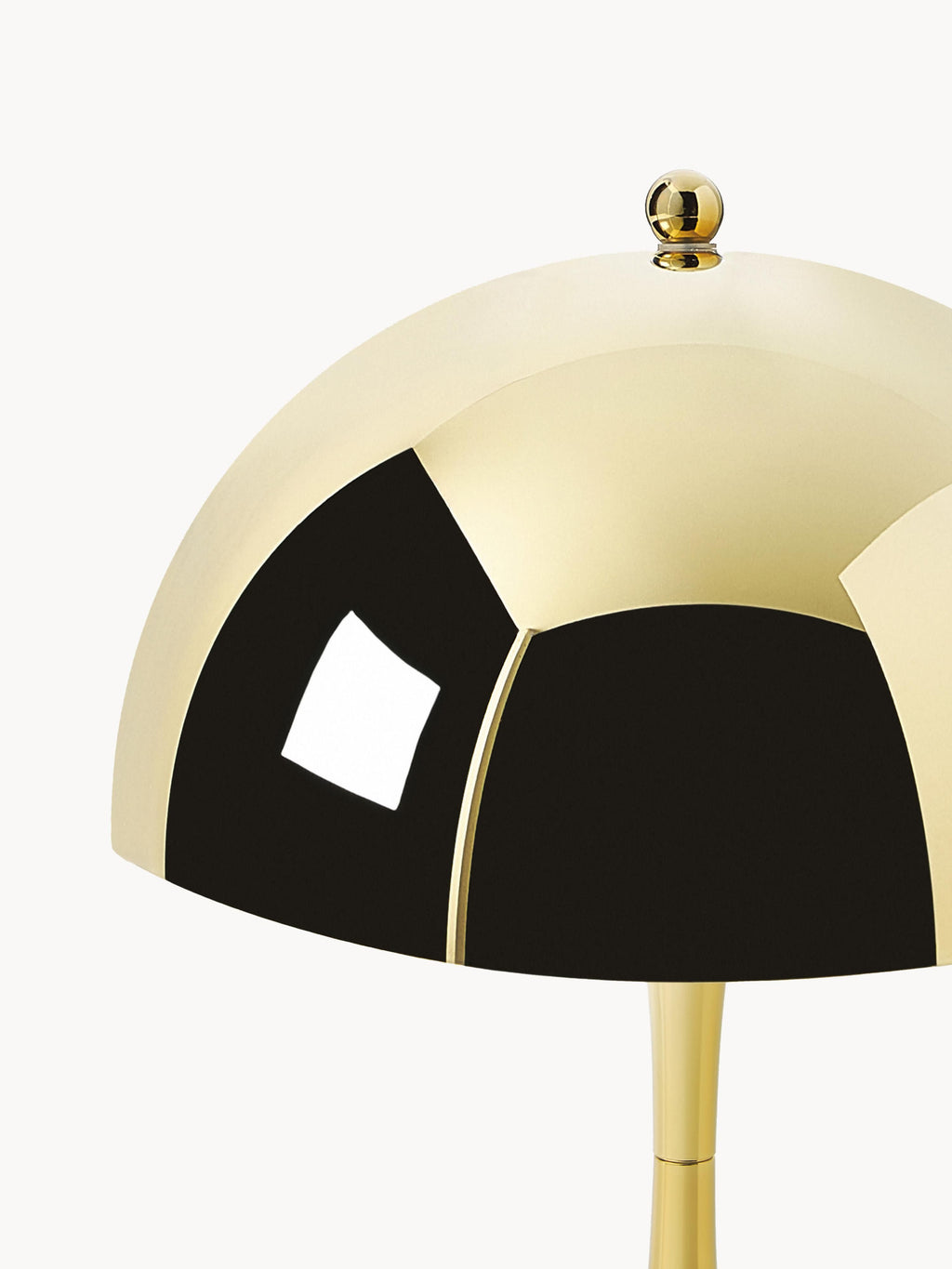 Lampe à poser LED portable à intensité variable Reiulf, design Verner Panton - Plastique doré